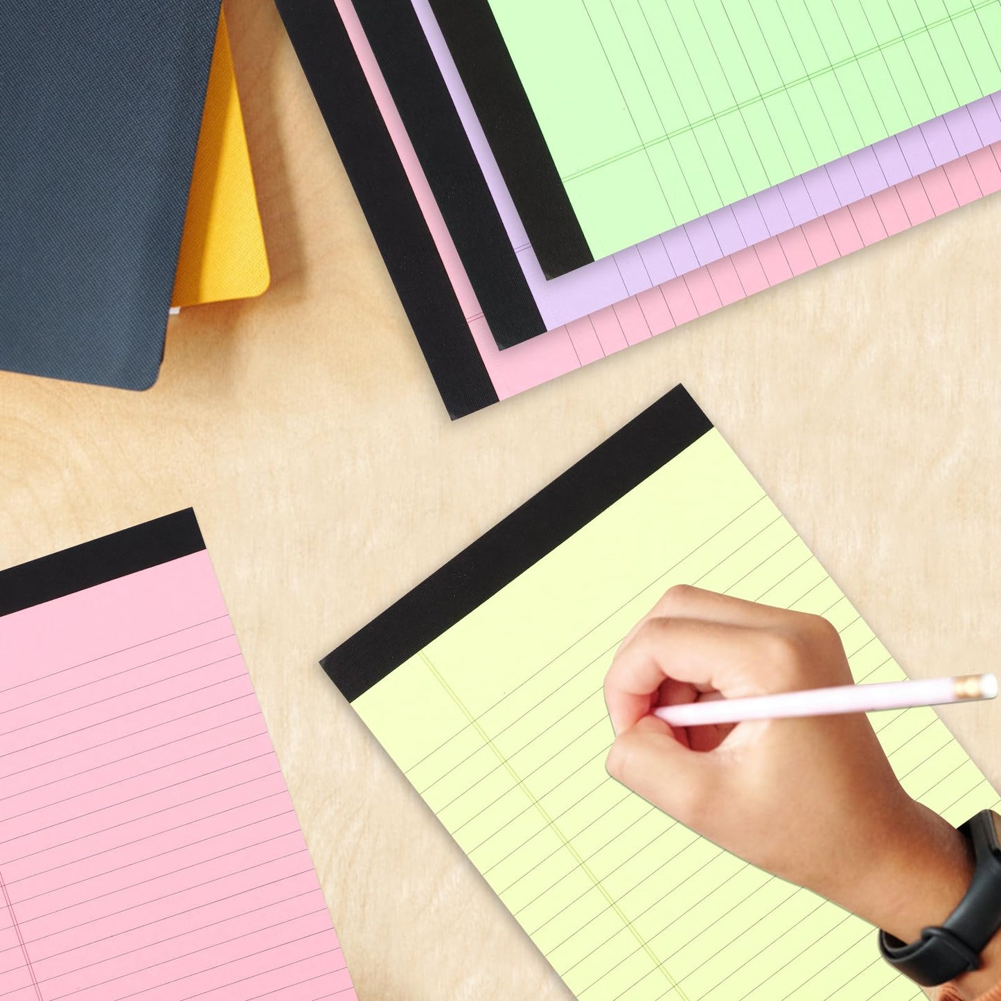 Note Pads 5x8, 20 Pack Notepads 5x8 Legal Pads, Lined Paper Pad of Paper 5x8 Notepad, Small Legal Pads 5x8 Paper Pads For Home, Office, School, Business, 50 Sheets/Pad