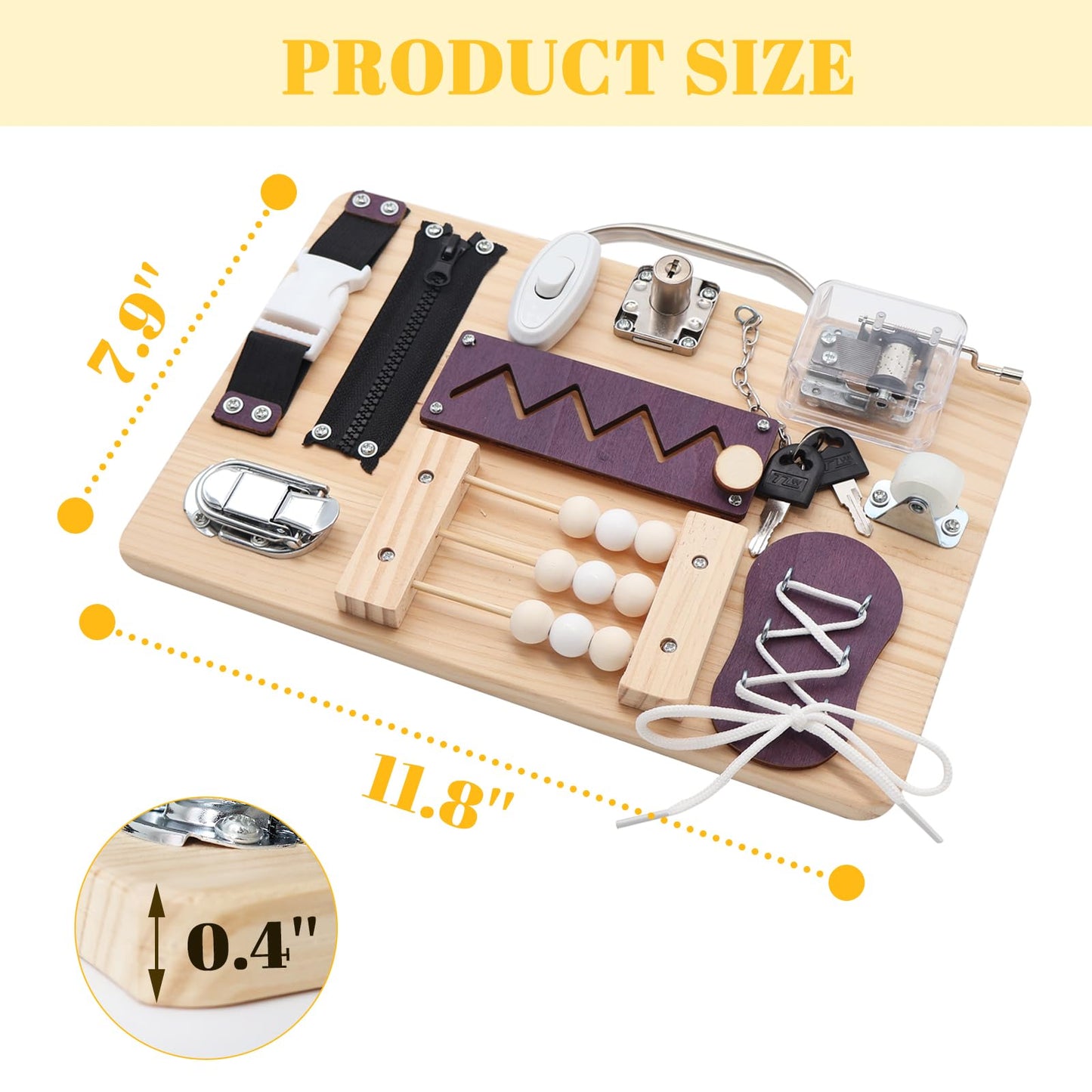 Fidget Busy Board for Adults with Dementiam Activities for Seniors, Calming Activities and Games for Autism Sensory Products, Assistance Products Elderly Patients, Gift Toys for Alzheimers Autism