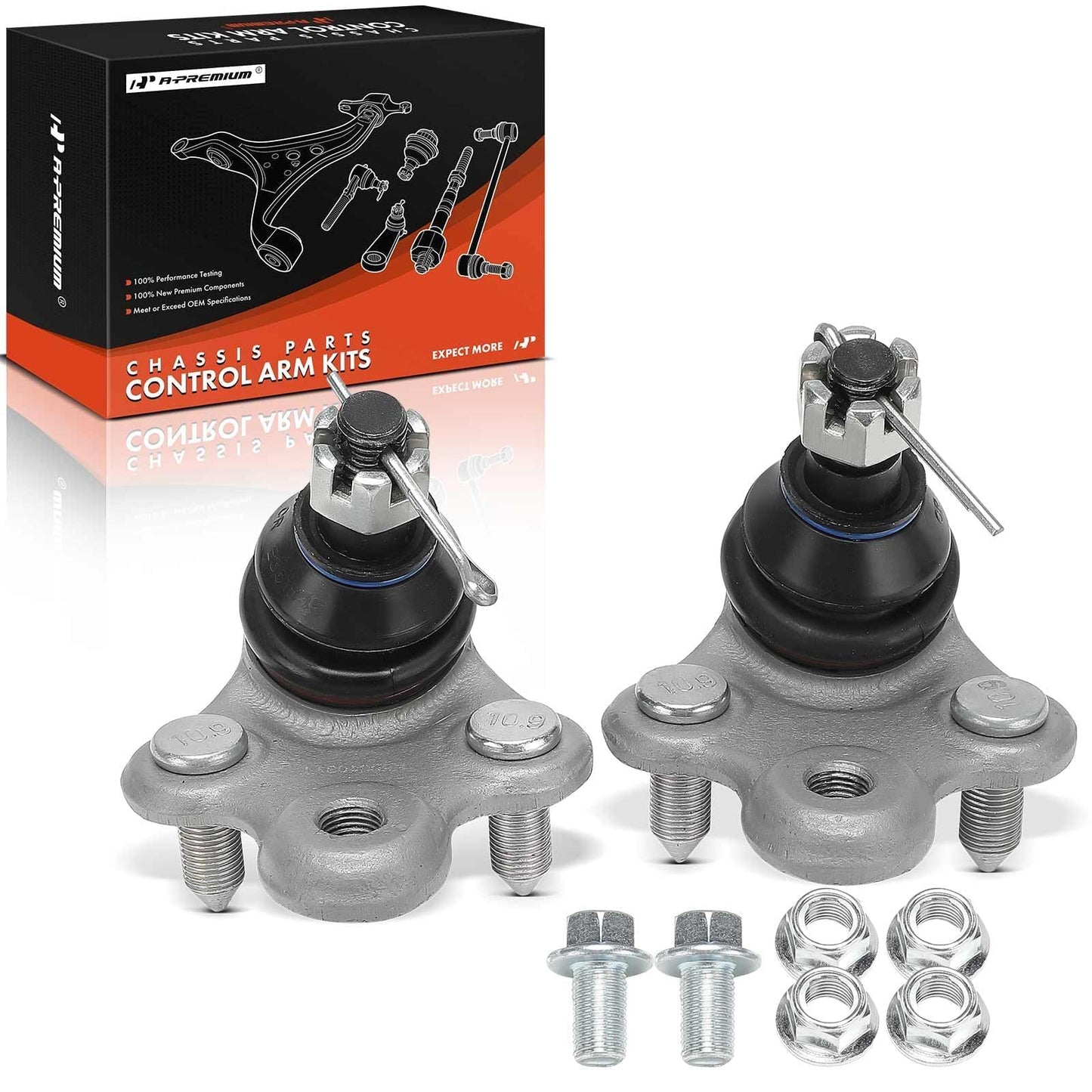 A-Premium Ball Joint Kit Replacement for Honda CR-V 2007-2016 HR-V Acura RDX, Front Lower, A Set of 2