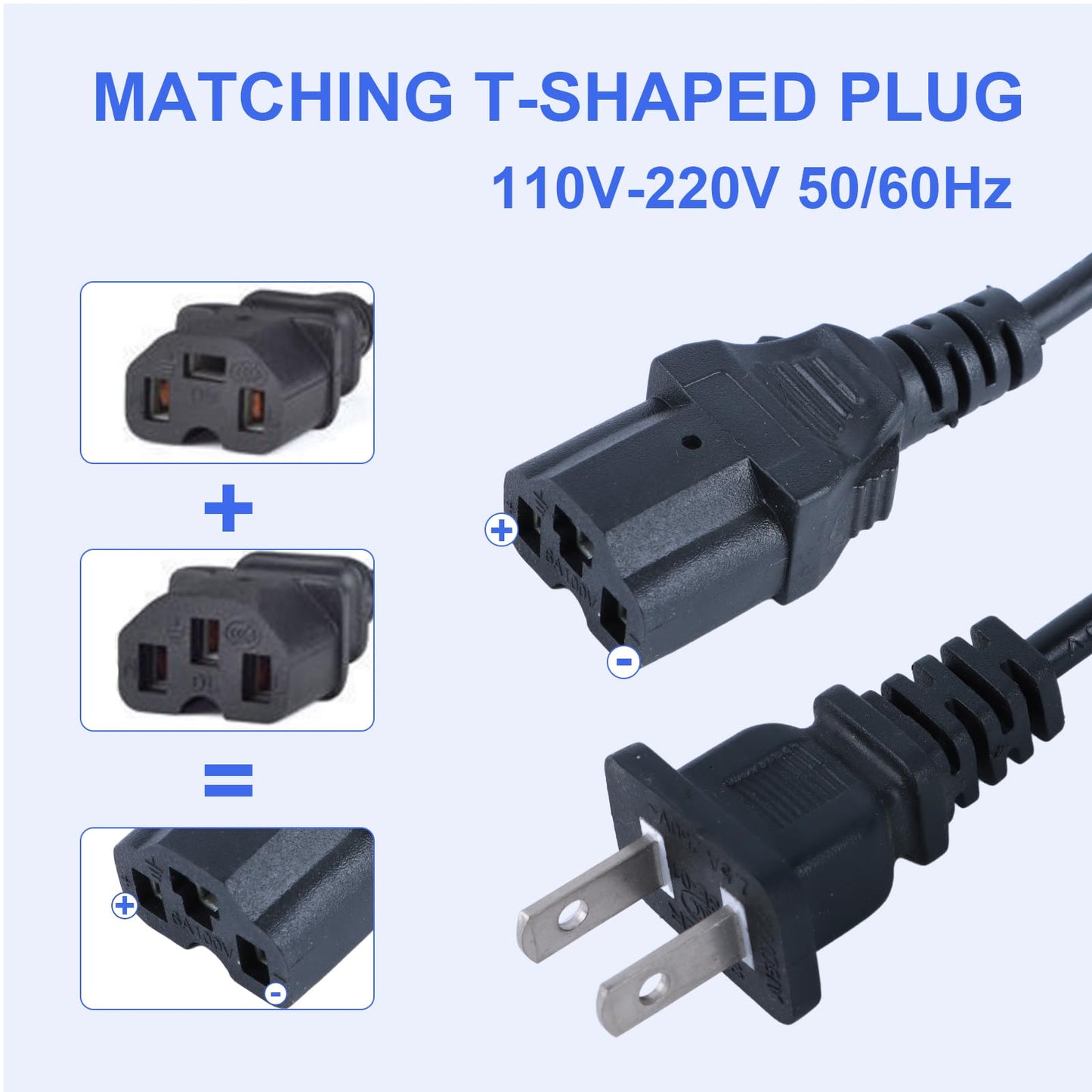BTCETHBNB 60V20AH Lead Acid Battery Charger Input AC110V-220V Auto Shut Off 3 Holes Plug