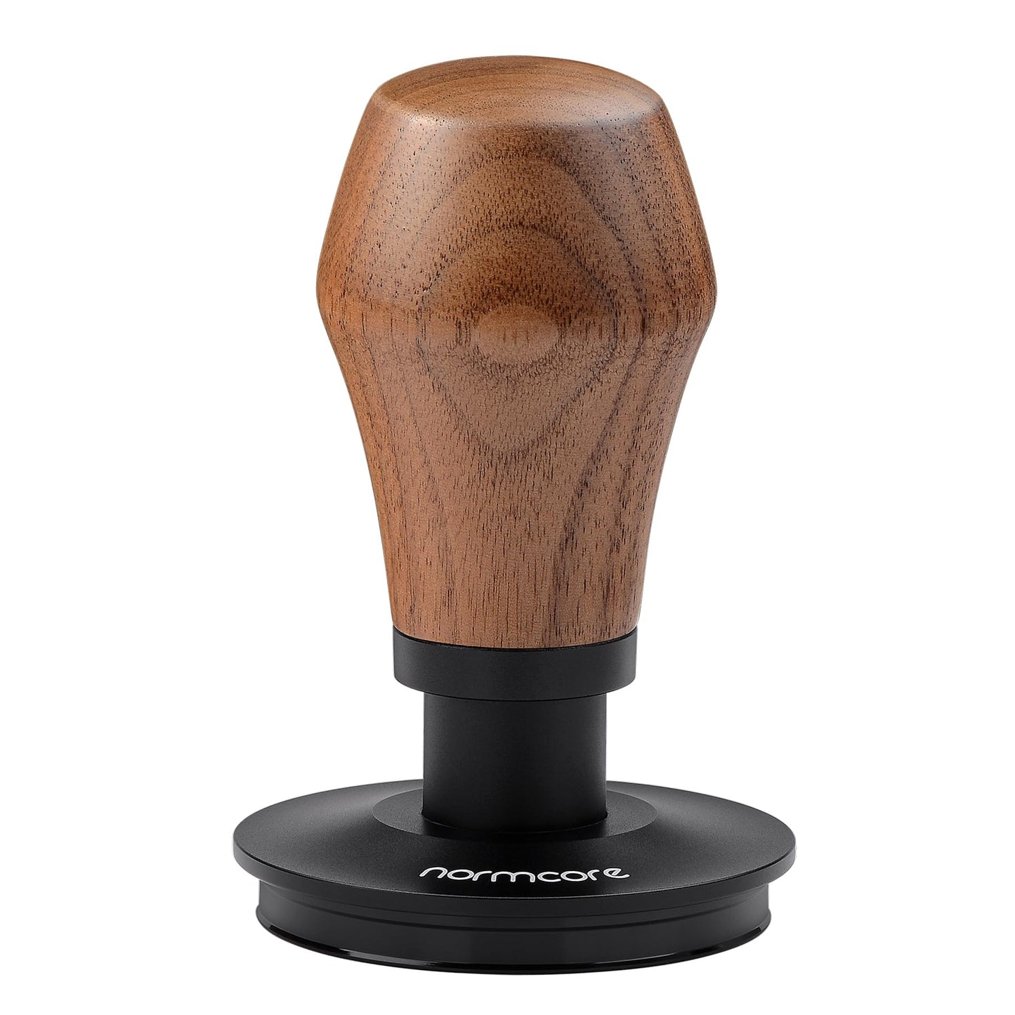 Normcore 58.5mm Espresso Coffee Tamper V4, Spring Loaded Tamper With Titanium PVD Coating Flat Base -15lb / 25lb / 30lbs Replacement Springs, Genuine American Walnut Handle
