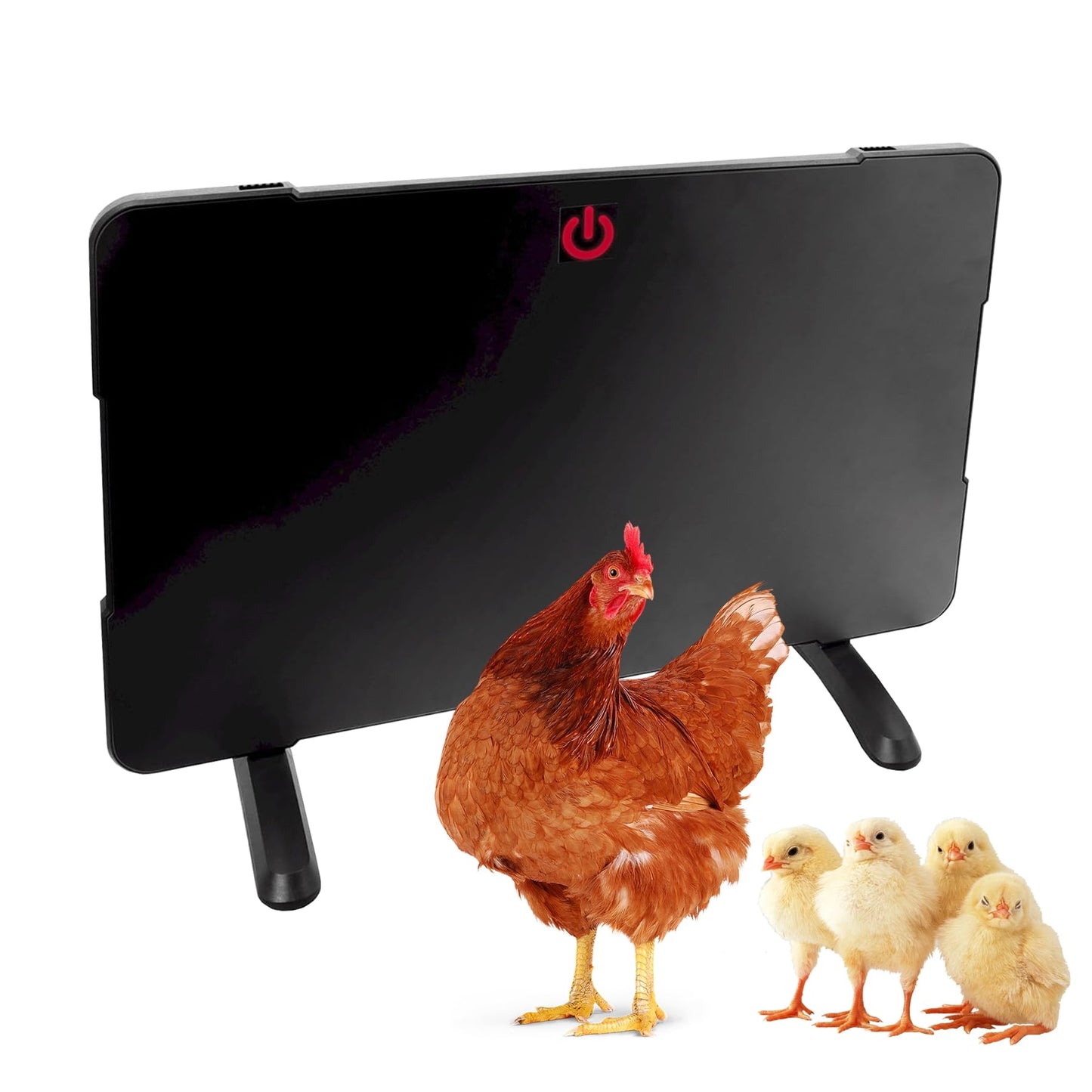 Farm Innovators 2-In-1 Radiant 200-Watt Chicken Coop Panel Heater Converts to 50W Brooder Heater for Chicks, Free Standing or can be Wall Mounted, Hung or Used Horizontally
