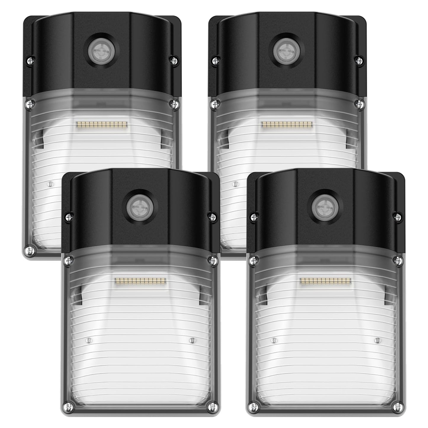 30W LED Wall Pack Light with Dusk to Dawn Sensor, 3600LM, 5000K Daylight, 120Vac Led Porch Lights, IP65 Waterproof Outdoor Security Lighting for Garage Warehouse Garden, ETL Certified, 4 Pack