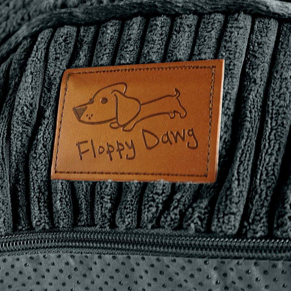 Floppy Dawg Universal Dog Bed Replacement Cover. Removable and Machine Washable Cover for Mattress and Rectangular Pillow Beds. Extra Large 122cm L x 76cm W. Gray with Gray Top