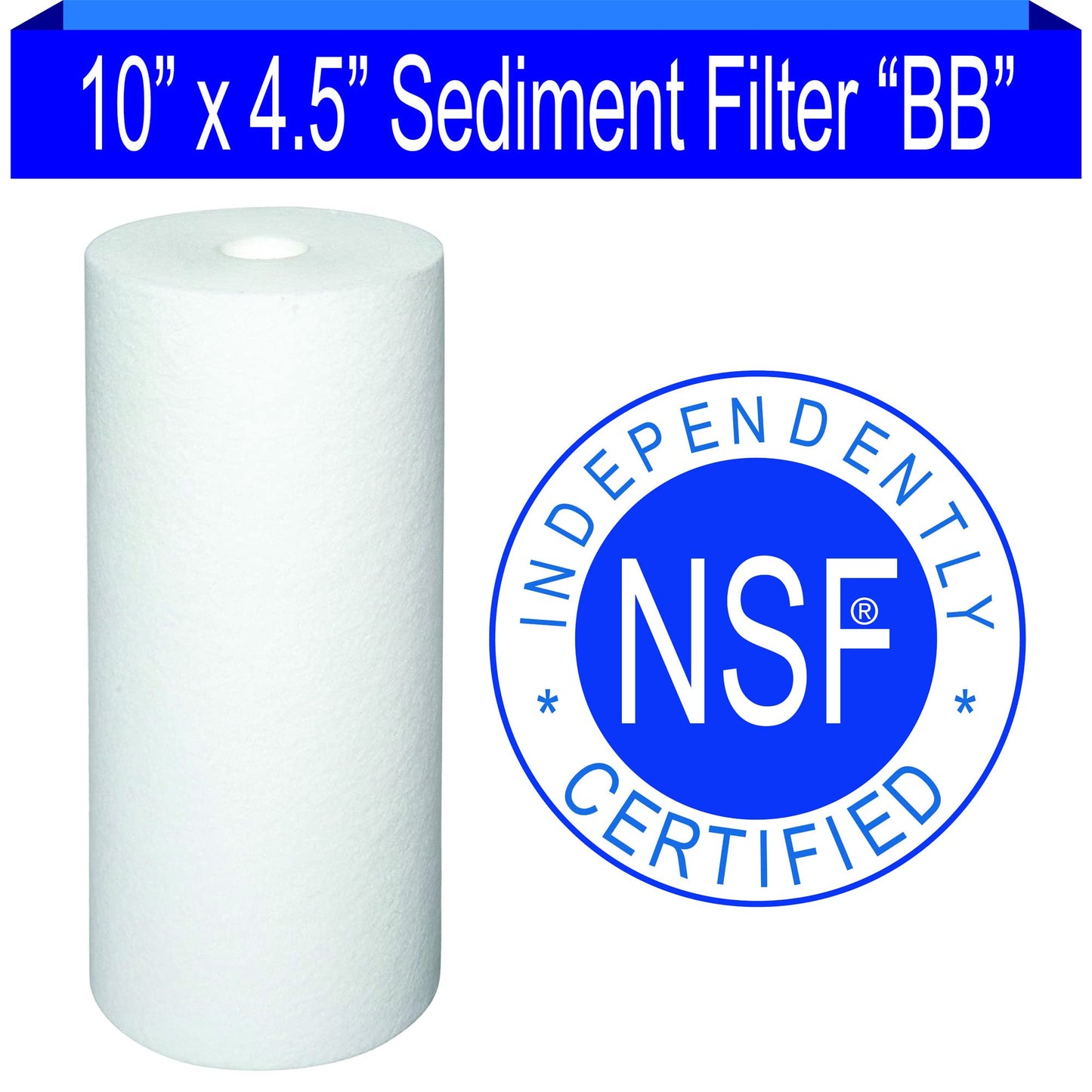 2-Pack | 1 Micron Multi-Gradient Sediment Water Filter | 10" x 4.5" Cartridge | Whole House Sediment Filtration | What You Need Without The Cost! | Fits All 10-inch Big Style Size Housing