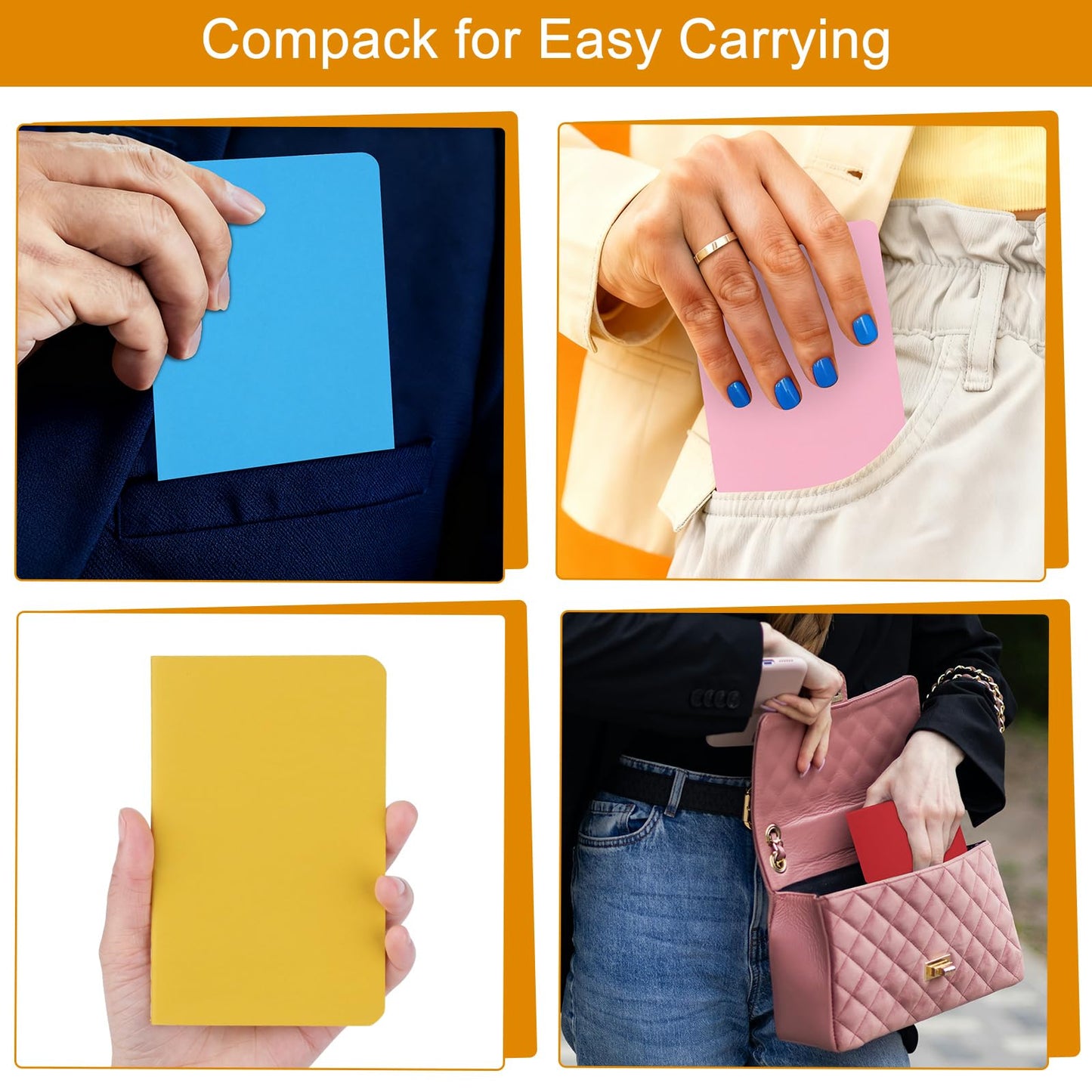 ZCZN 60 Pack Mini Notebooks Bulk, 3.5x5.5 Inches Colorful Blank Pocket Journals, 30 Sheets/60 Pages, Small Blank Notepads for Students, School, Office Supplies, Daily Notes (60)