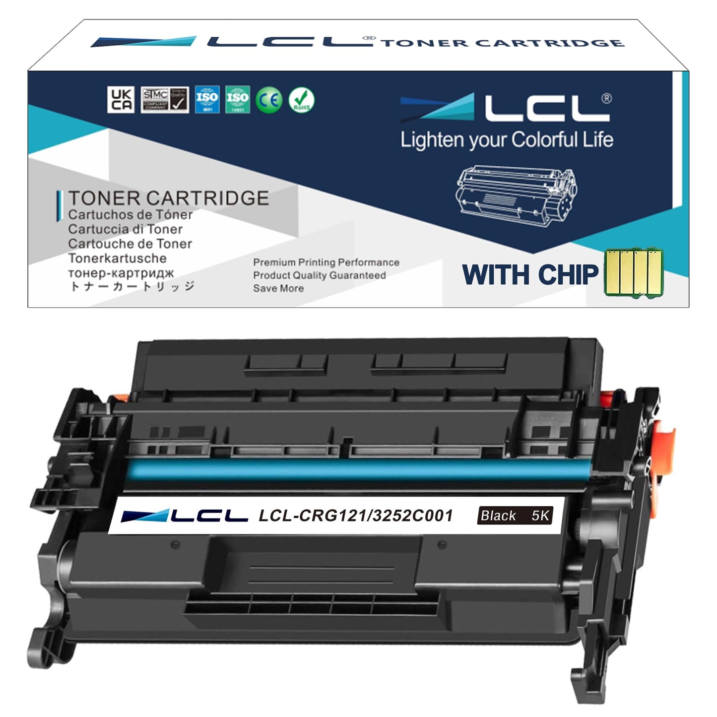 LCL Compatible Toner Cartridge for Canon 121 CRG-121 CRG121 3252C001 5000Pages(1-Pack,Black) for Canon imageCLASS D1650 D1620