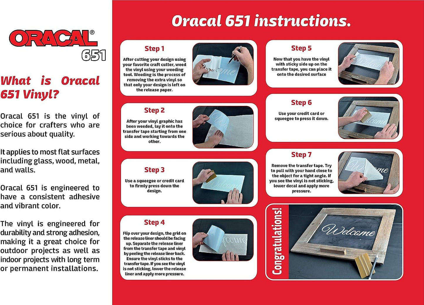 ORACAL 651 Permanent Vinyl Outdoor Adhesive Matte Black Vinyl Wrap (12" x 20 ft Roll) (Black Matte)
