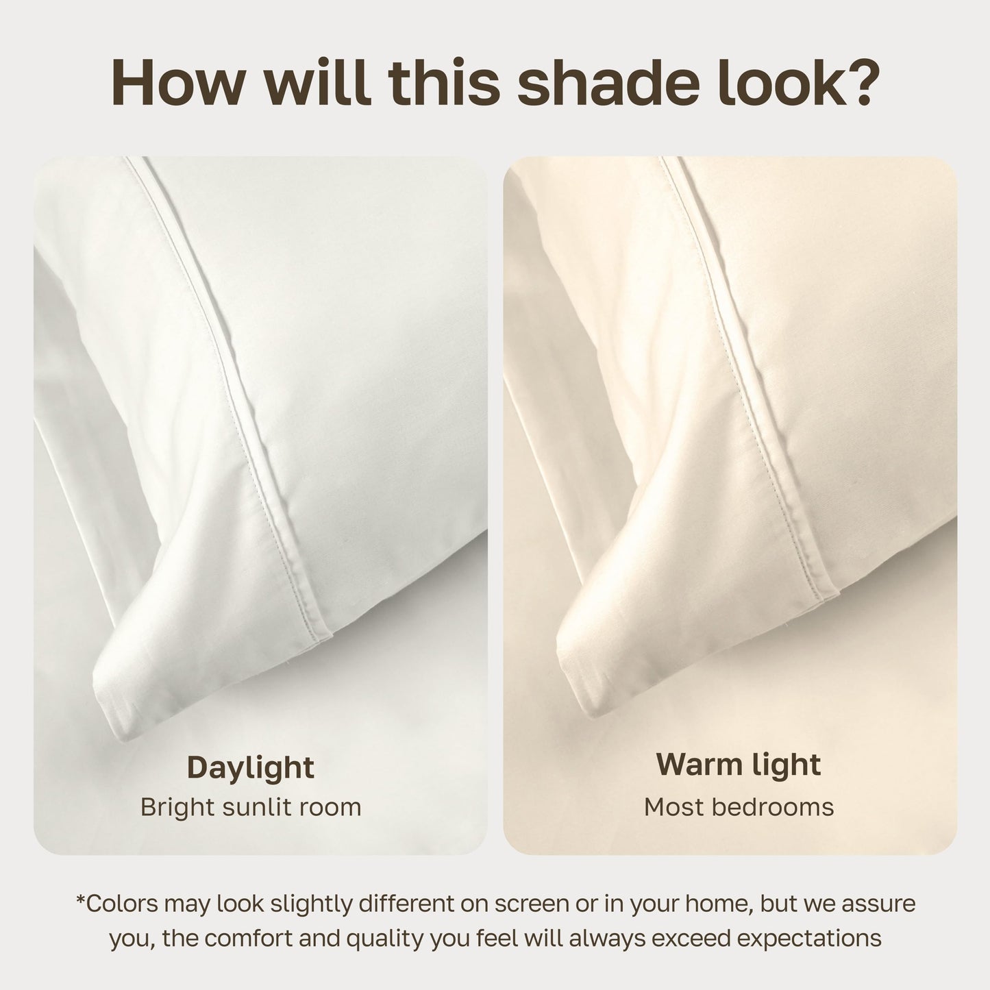 California Design Den Deep Pocket King Fitted Sheet, Soft 400 Thread Count 100% Cotton Sateen, No Pop-Off Elastic, Durable Fitted Sheet Only - Ivory (Pale Tone)