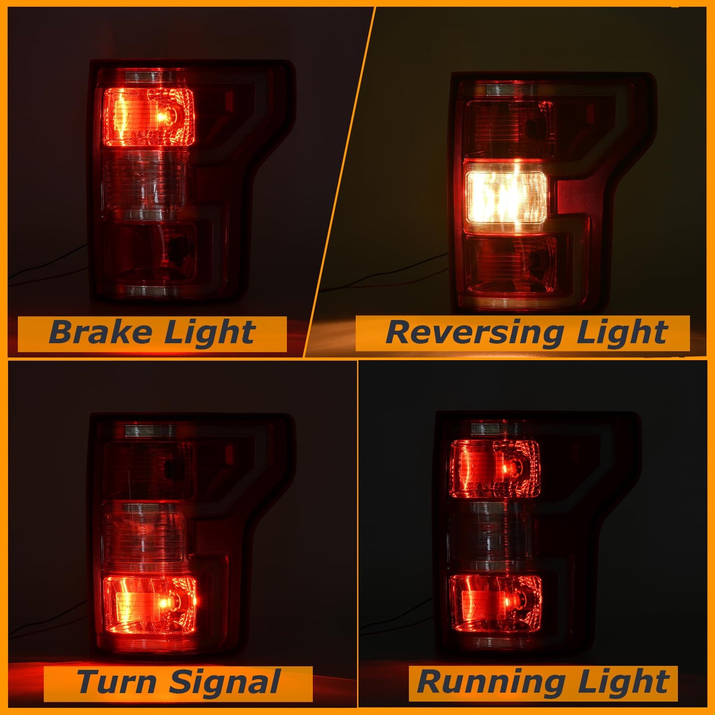 Nakuuly Tail Light Compatible With 2018 2019 2020 Ford F150 F-150 Right Passenger Side Taillight Rear Brake Lamp Signal Assembly with Bulb Replace JL3Z13404H