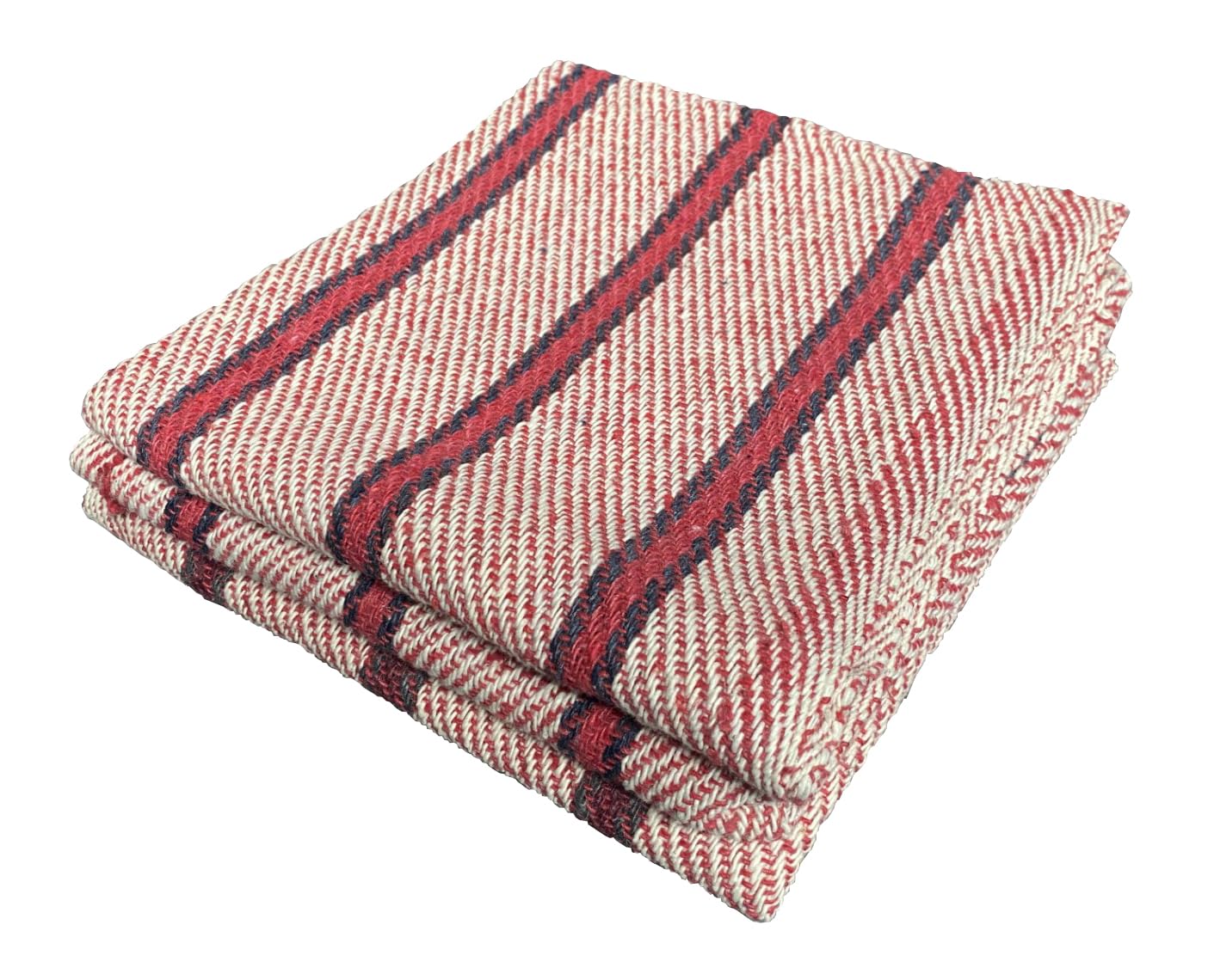 San Rafael Arcangel Mexican Jerga Reusable Cotton Mopping Cloths Trapos Tradicionales para Trapear y Limpiar Color Red Set of 3