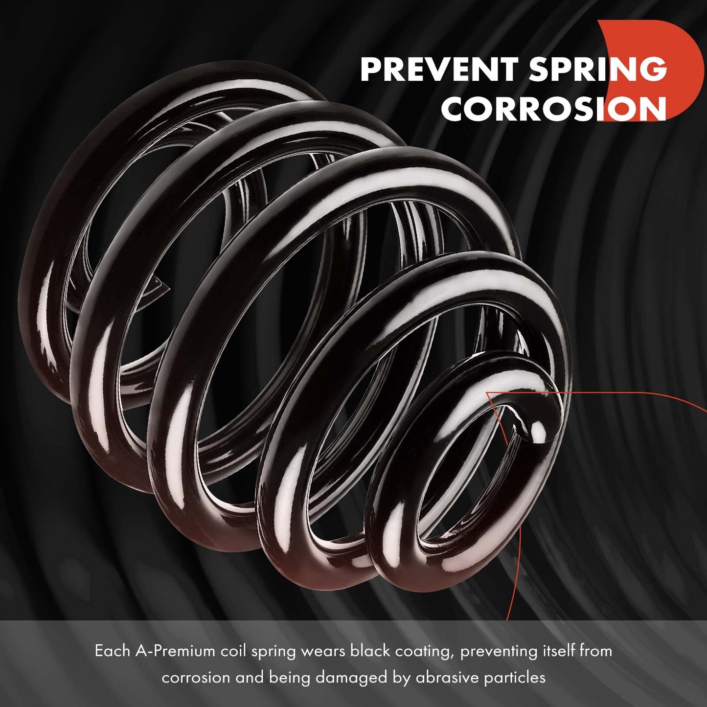 A-Premium 2PCS Rear Suspension Coil Spring Set Compatible with Chevrolet Cobalt (2005-2010), HHR (2008-2010) & Pontiac G5 (2007-2010) & Saturn Lon (2003-2005), Replace# 15938616, 22705489