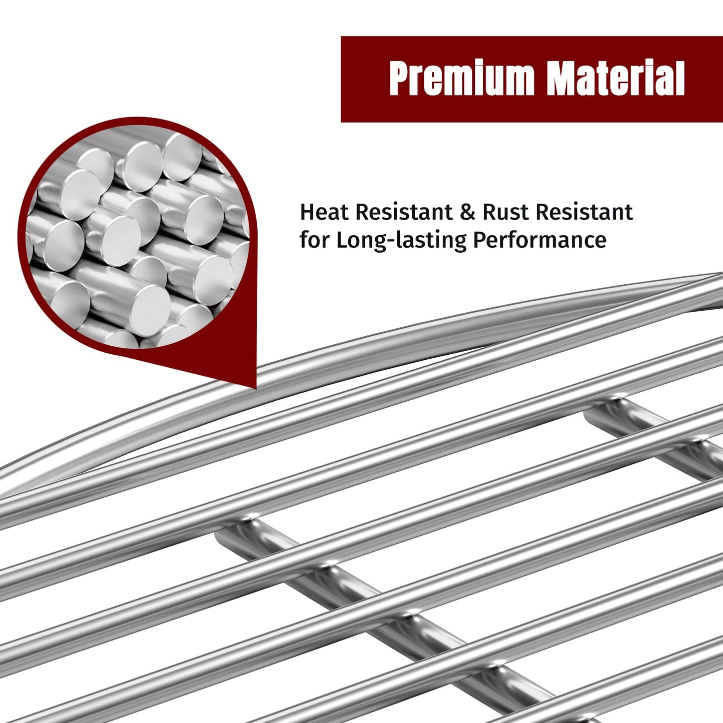 SHINESTAR 7441 Replacement Charcoal Grate, Fits for Weber 22" Charcoal Grills, 17" BBQ Charcoal Fire Grate Compatible with Original Kettle, Master Touch, Performer, and Jumbo Joe Premium