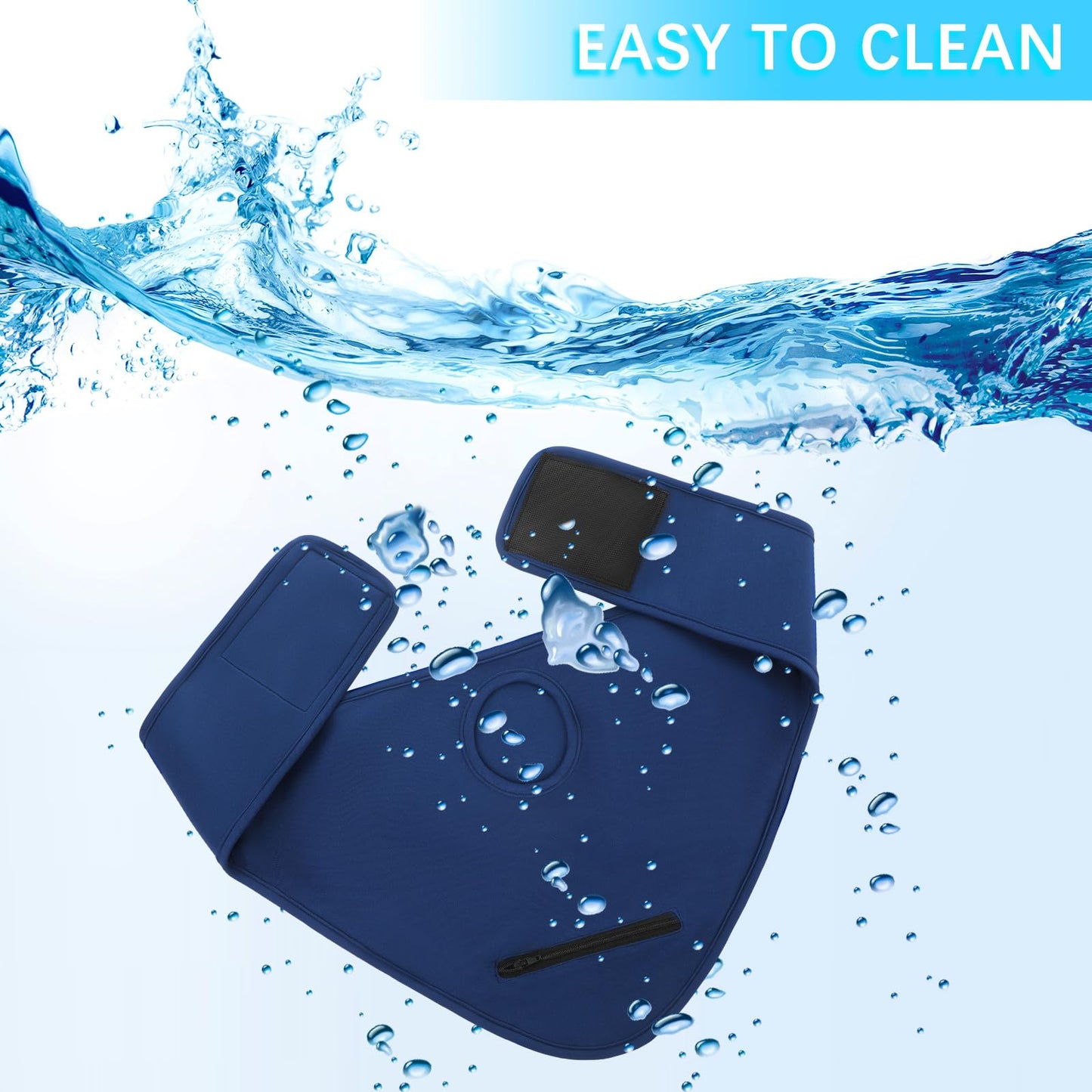 Liitrsh 2 Pcs Ostomy Bag Covers Colostomy Supplies Ostomy Wrap for Men Women Sport Swimming Showering(Large,Black, Dark Blue)