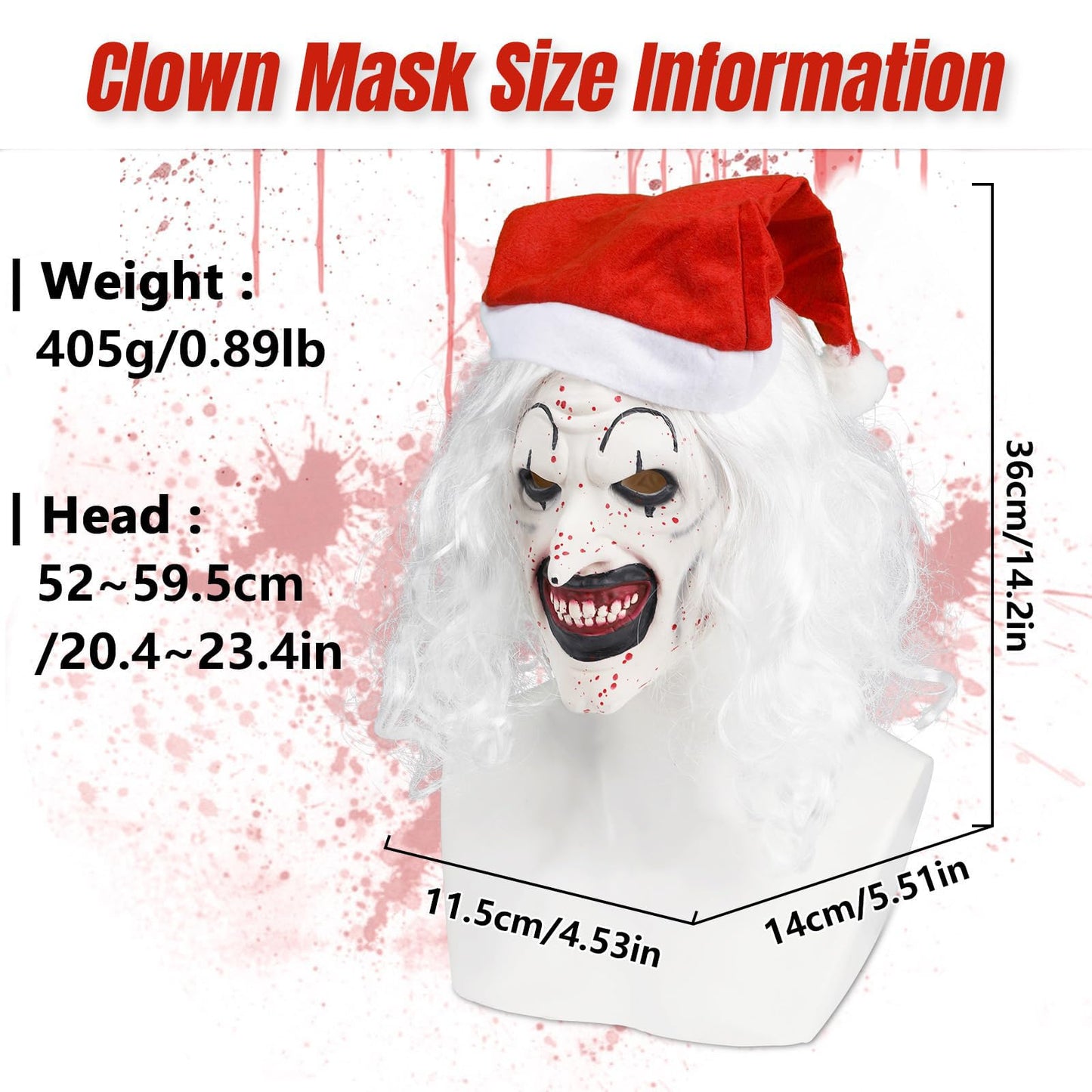 Puppyhao Art the Clown Costume Kids Killer Clown Christmas Santa Costume Fun Halloween Outfit Creepy Cosplay Uniform