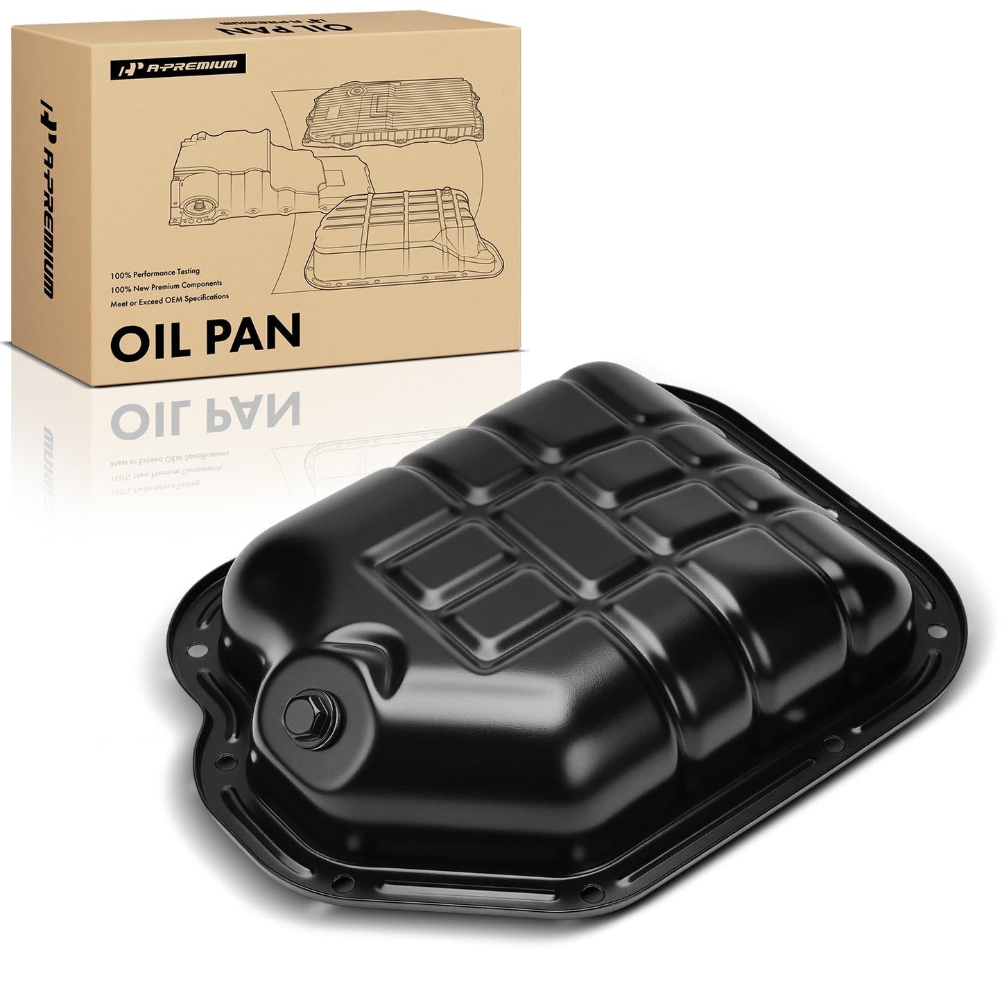 A-Premium Lower Engine Oil Pan Sump with Drain Plug Compatible with Nissan Altima 2007-2016, Murano 2009-2016, Pathfinder 2013-2016, Quest 2011-2014, Infiniti JX35 2013-2013, V6 3.5L Gas