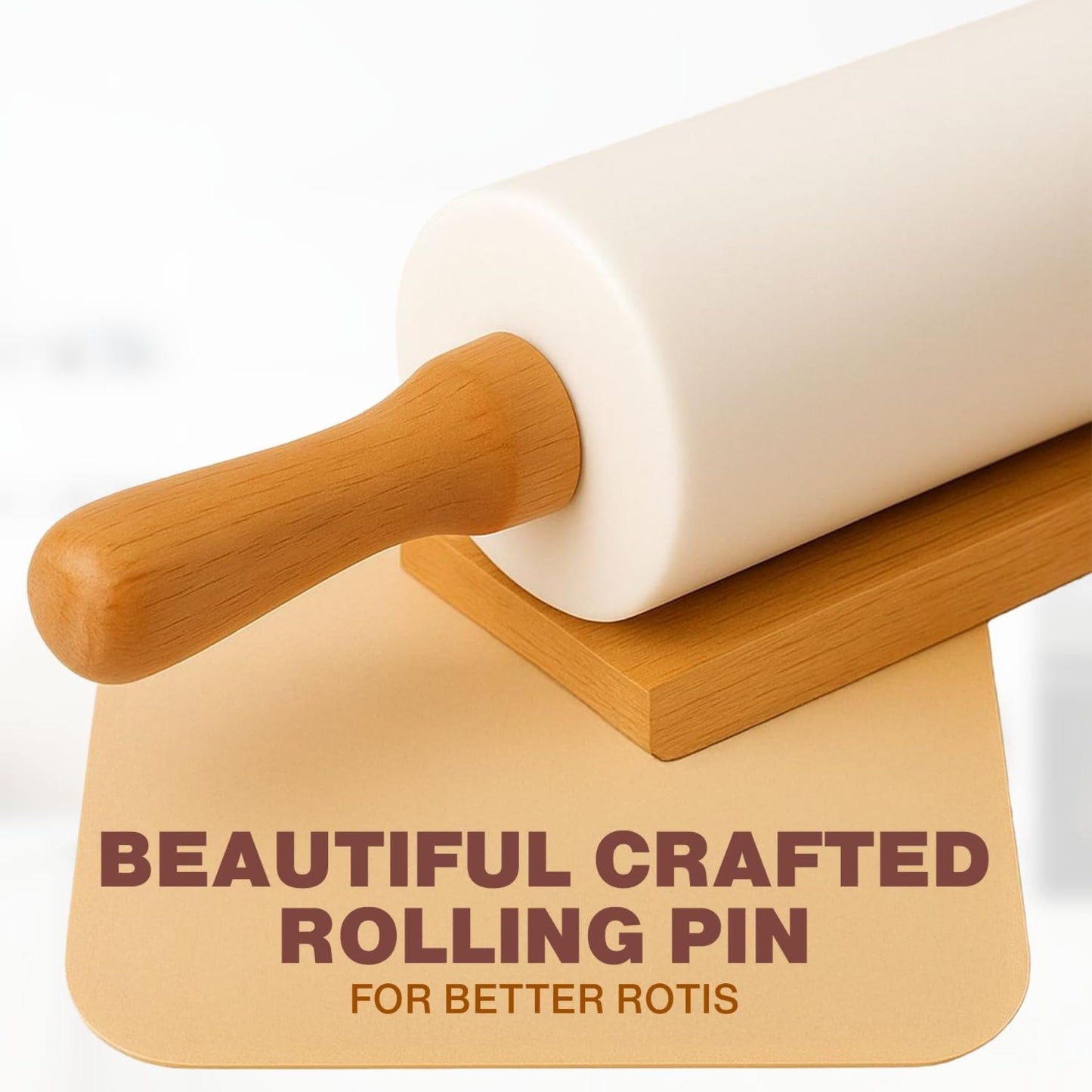 EasyKnead Roti Box with Rolling Pin – Rotibox for Rolling Roti - Roti Making Box for Chapati, Paratha, Puri, Bread – Non-Slip Kneading Board Rotibox