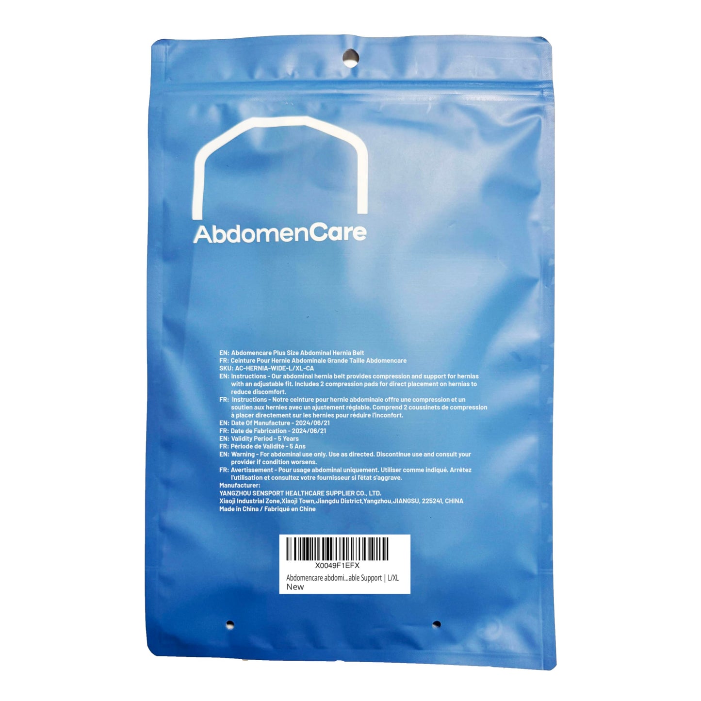 Abdomencare Plus Size Umbilical Hernia Belt For Men and Women | Hernia Belts For Men Abdominal With 2 Unique Compression Pads | Plus Size Hernia Belt For Women Abdominal | Adjustable Support | L/XL