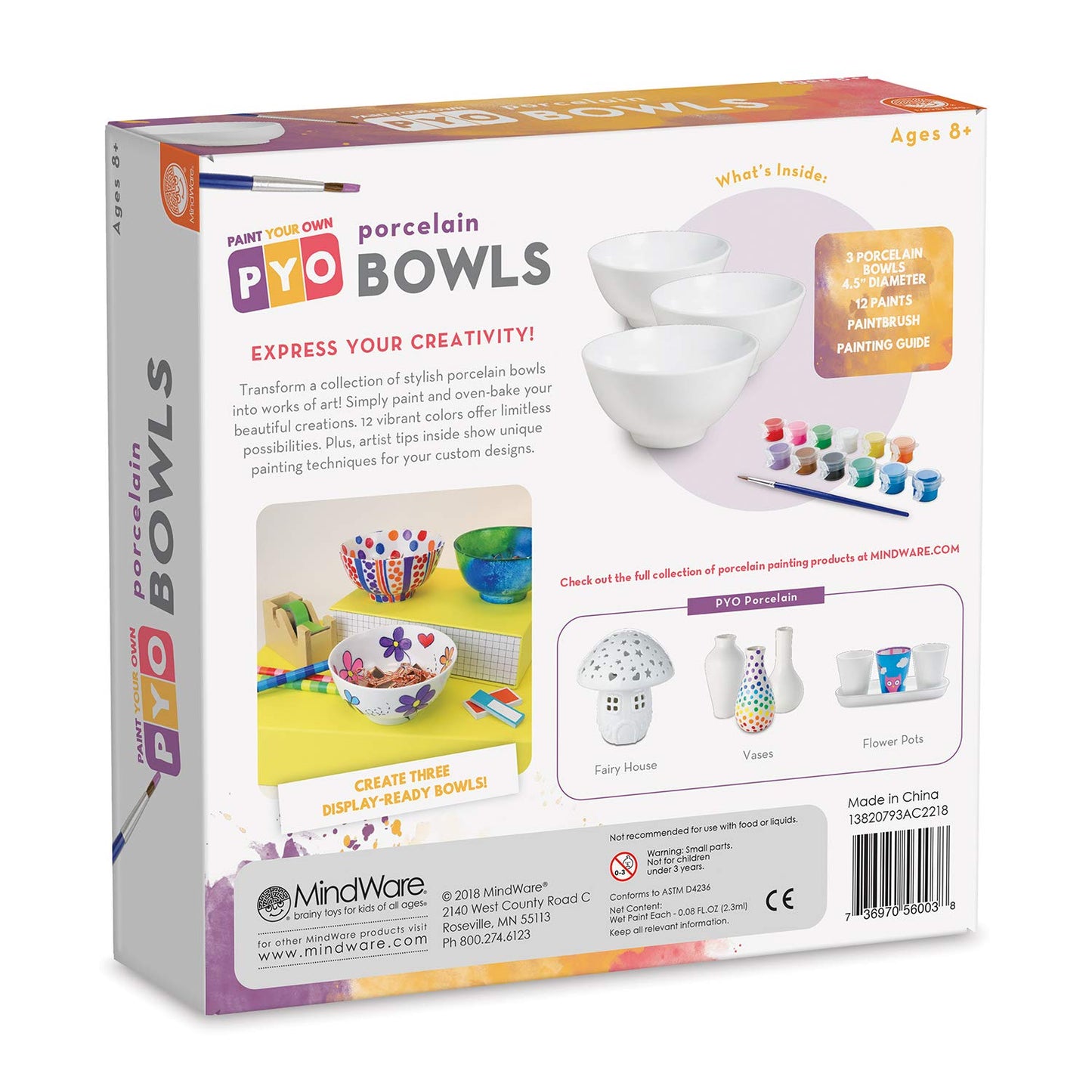 Mindware Paint-Your-Own Porcelain Bowls