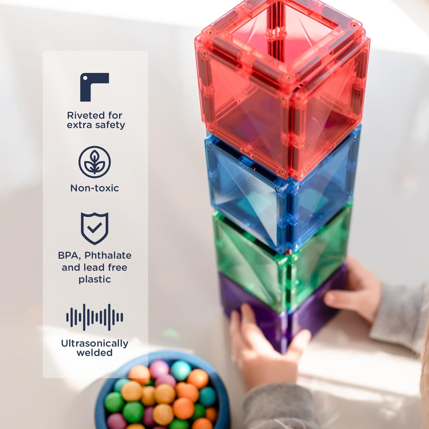 CONNETIX Rainbow Starter Pack, 62 Pieces