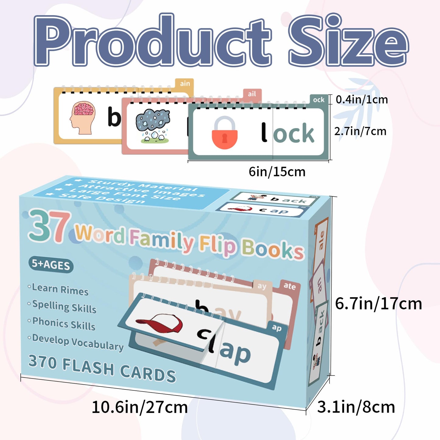 Yoink Word Family Build Book - 37 Read and Rhyme Flip Books for Kids, Learn to Read Phonics & Sight Flash Cards for Kindergarten, Preschool Classroom Homeschool Learning Activities