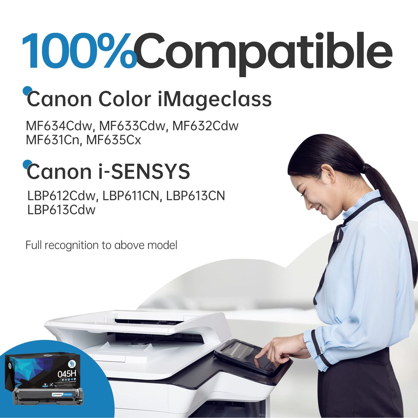 Gotoners 4PK Compatible Canon 045 045H CRG045 CRG045H Toner for Canon Imageclass MFB32Cdw MF632Cdw MF632 MF634Cdw MF634C