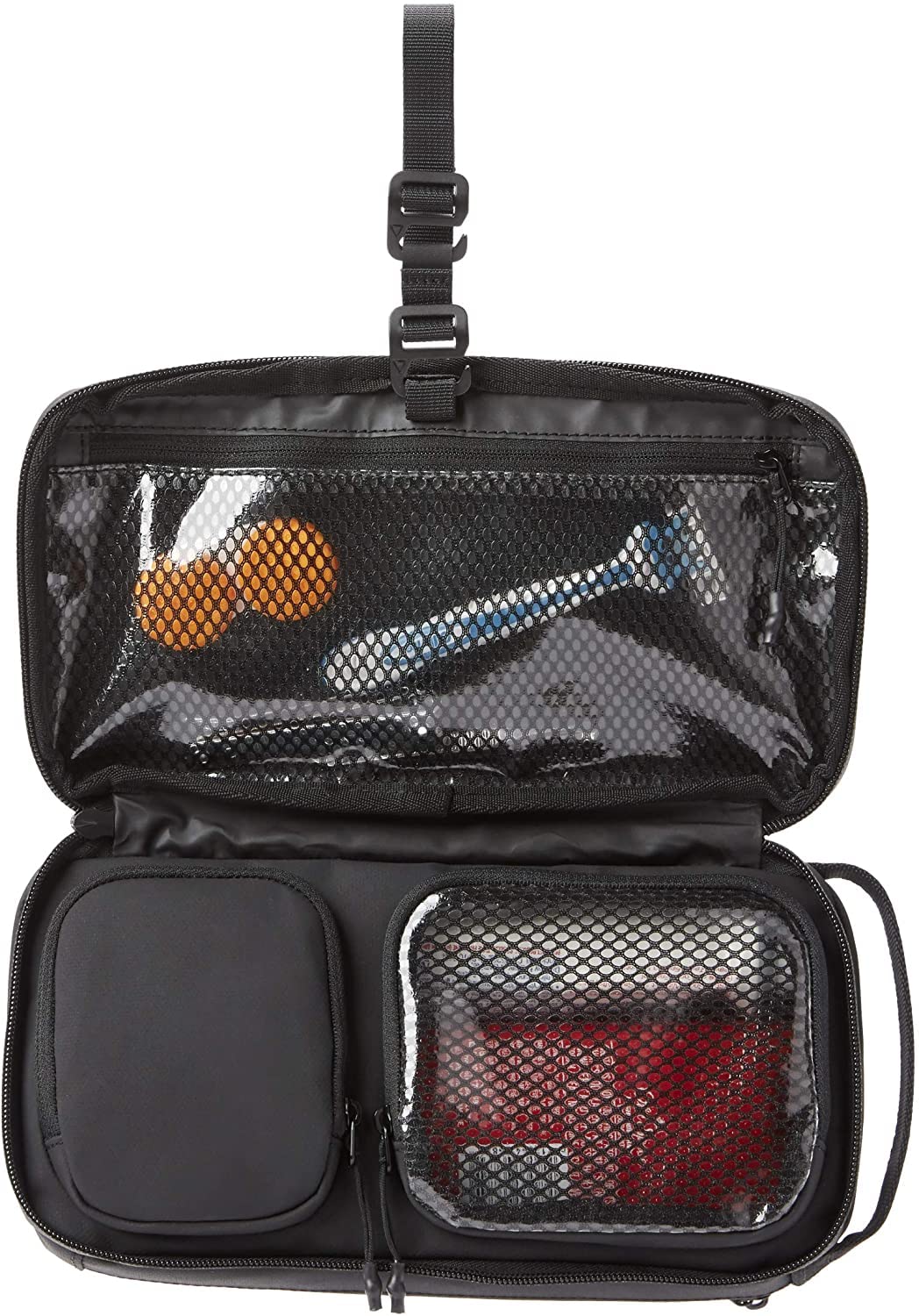 NOMATIC- Toiletry Wash Bag for Travel, Waterproof Storage Case for Shaving Kit, Makeup, Toiletries (Black), Small V2