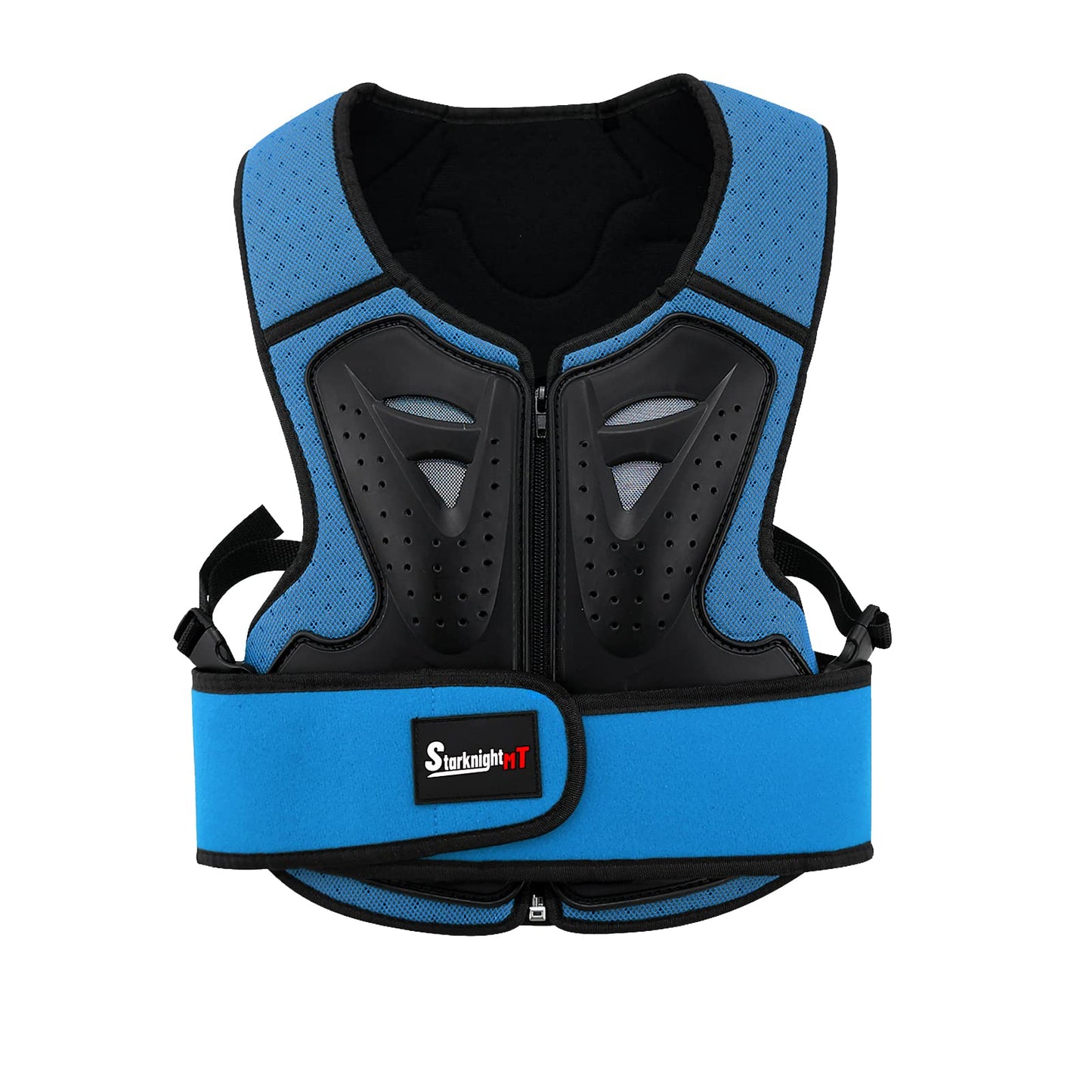 StarknightMT Kids Motorcycle Chest Protector Dirt Bike Youth Riding Spine Back Armor Protection for Motocross Cycling Skateboard,Skiing,Skating,Off-Road （Blue）