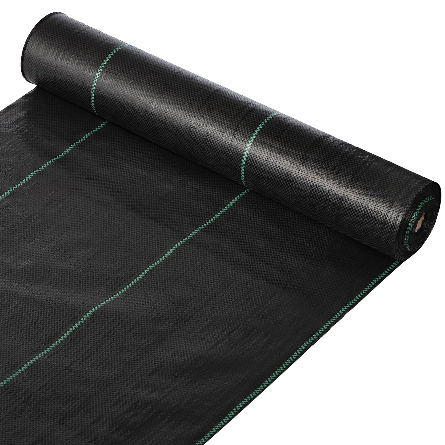 Suwimut 4ft x 100ft Weed Barrier Landscape Fabric, Woven Heavy Duty Weed Control Fabric Garden Ground Cover Weed Cloth Gardening Mat for Outdoor Flower Bed, Easy Setup