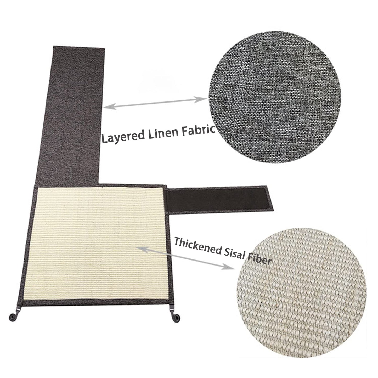 Cat Scratcher Couch- Natural Sisal Furniture Protection from Cats - Corner cat Scratcher Couch for Chair,Sofa - Easy Installation