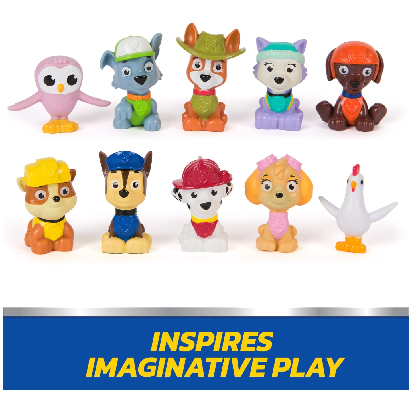PAW Patrol Rewards Box Gift Pack, 8 Mini PAW Patrol Figures, 2 Animal Figures, 4 Sticker Sheets & 1 Pup Squad Racer, Kids Toys for Boys & Girls Ages 3 and Up