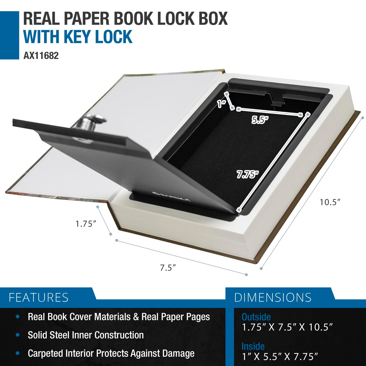 BARSKA Hidden Real Book Gun Safe