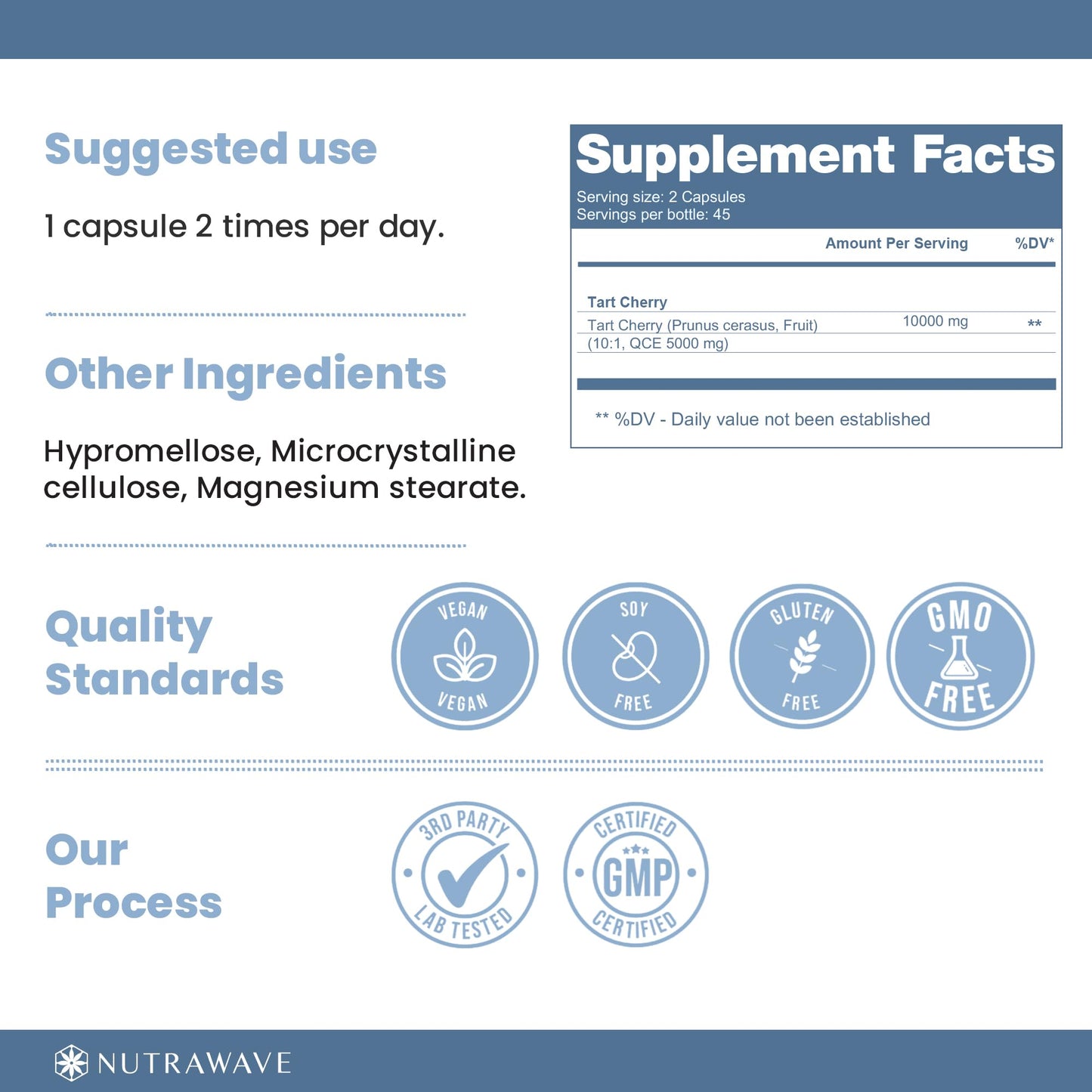 PURE POTENT 10x EXTRACT TART CHERRY capsules 10,000mg per serving, Powerful Antioxidant. Improved Sleep, Tart Cherry Supplement for Gout Relief, Ideal for Women and Men, Non-GMO, Vegan, Gluten Free. 180 Capsules.