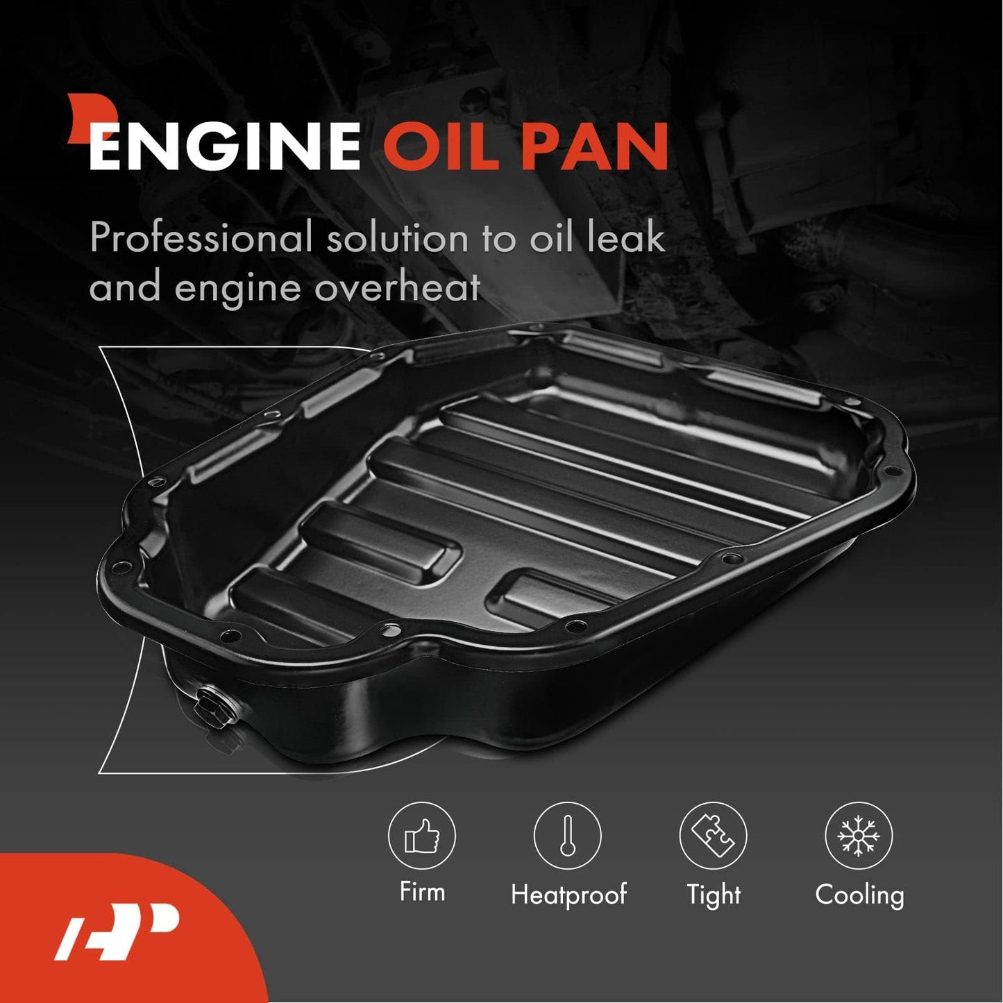 A-Premium Lower Engine Oil Pan Sump with Drain Plug Compatible with Nissan Rogue 2008-2013, Rogue Select 2014-2015, 2.5L Gas