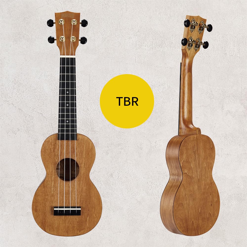 Mahalo Slimline Series Soprano Ukulele With Carrying Bag, Transparent Brown