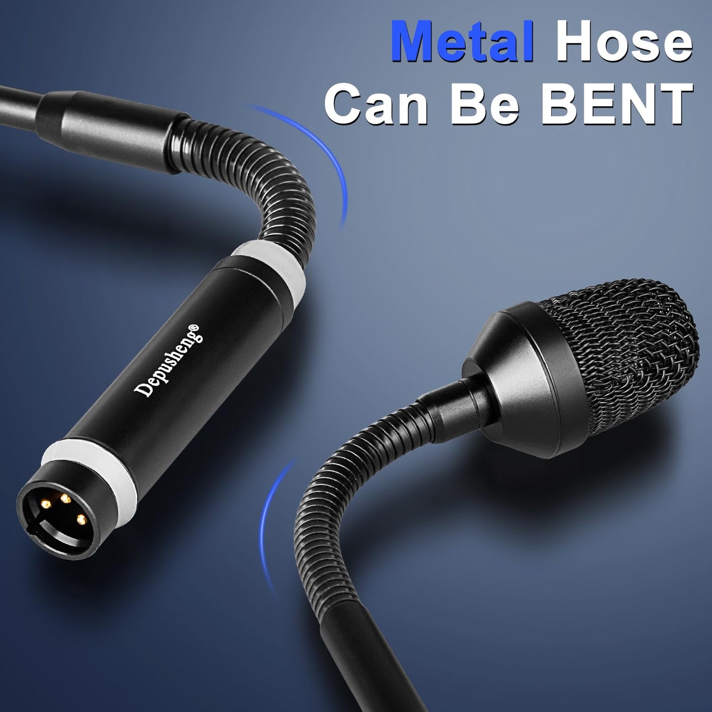 Depusheng Professional Dynamic DJ Microphone for Mixer Dedicated Disc Shouting Microphone KTV Bar Gooseneck DJ Mic
