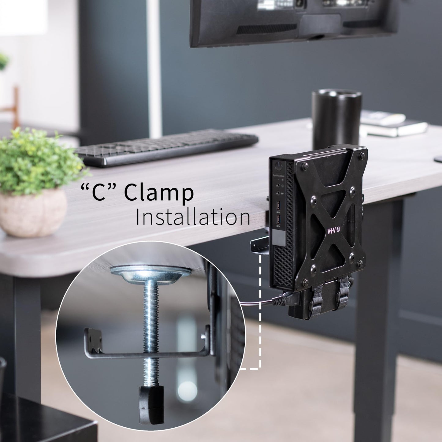 VIVO Behind Monitor VESA Mount Designed for Dell OptiPlex Micro CPU