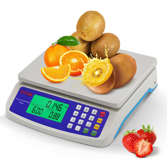Bonvoisin Commercial Food Scale 66lb/ 30kg Price Computing Scale with kg/lb/oz Conversion, Deli Produce Scale for Kitchen, Market with 1g Division
