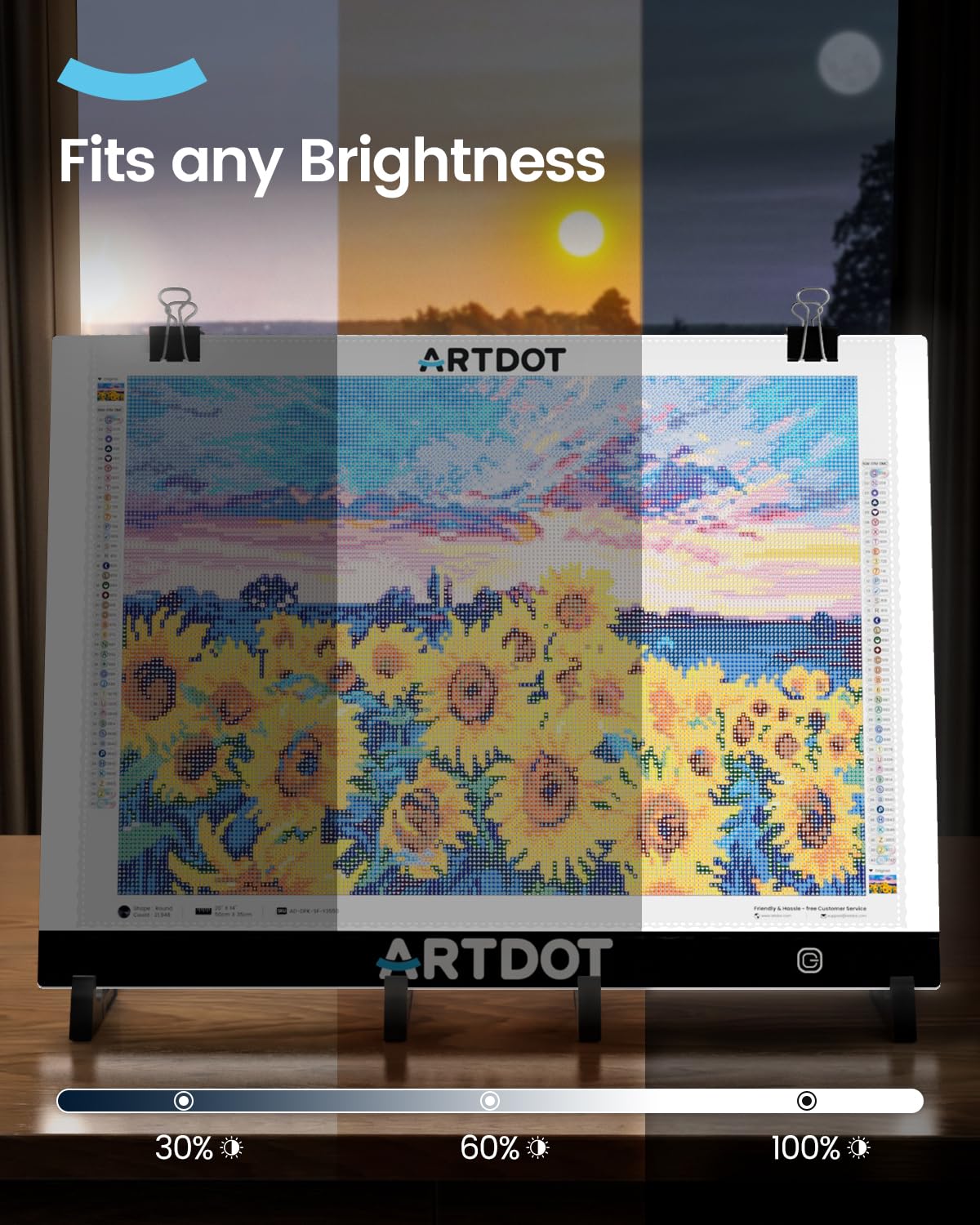 ARTDOT A3 LED Light Board Light Pad for Diamond Art Kits for Adults- USB Powered & Adjustable Brightness Light Box for Tracing, and Peinture Diamant Crafting as Diamond Painting Accessories and Tools