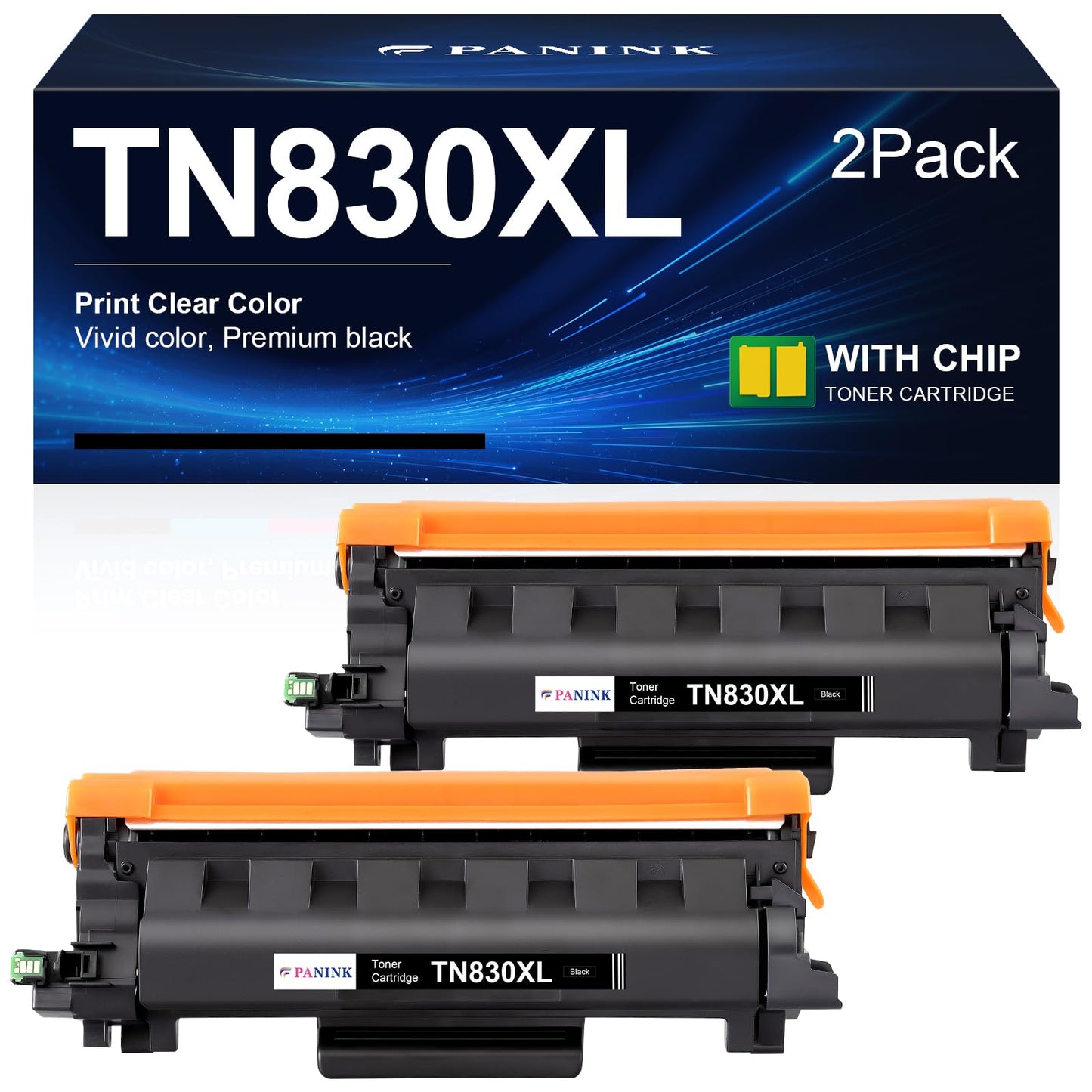 PANINK Compatible TN830XL Toner Cartridge for Brother Printer Replacement for Brother TN830 TN-830 TN-830XL Black Toner Cartridge for HL-L2400D HL-L2460DW HL-L2480DW HL-L2405W MFC-L2820DW Printer