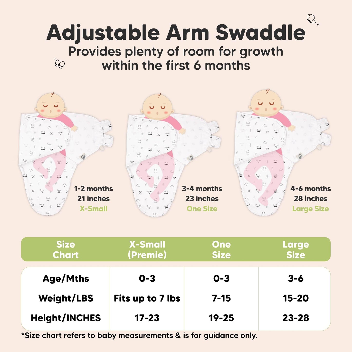 3-Pack Organic Baby Swaddle Sleep Sacks - Swaddles for Newborns, Infant 0-3 Months, Baby Girls, Boys, Soft & Snug Newborn Sleep Sack, Nursery Swaddling Blankets, Easy to Use (Nordic, OS)