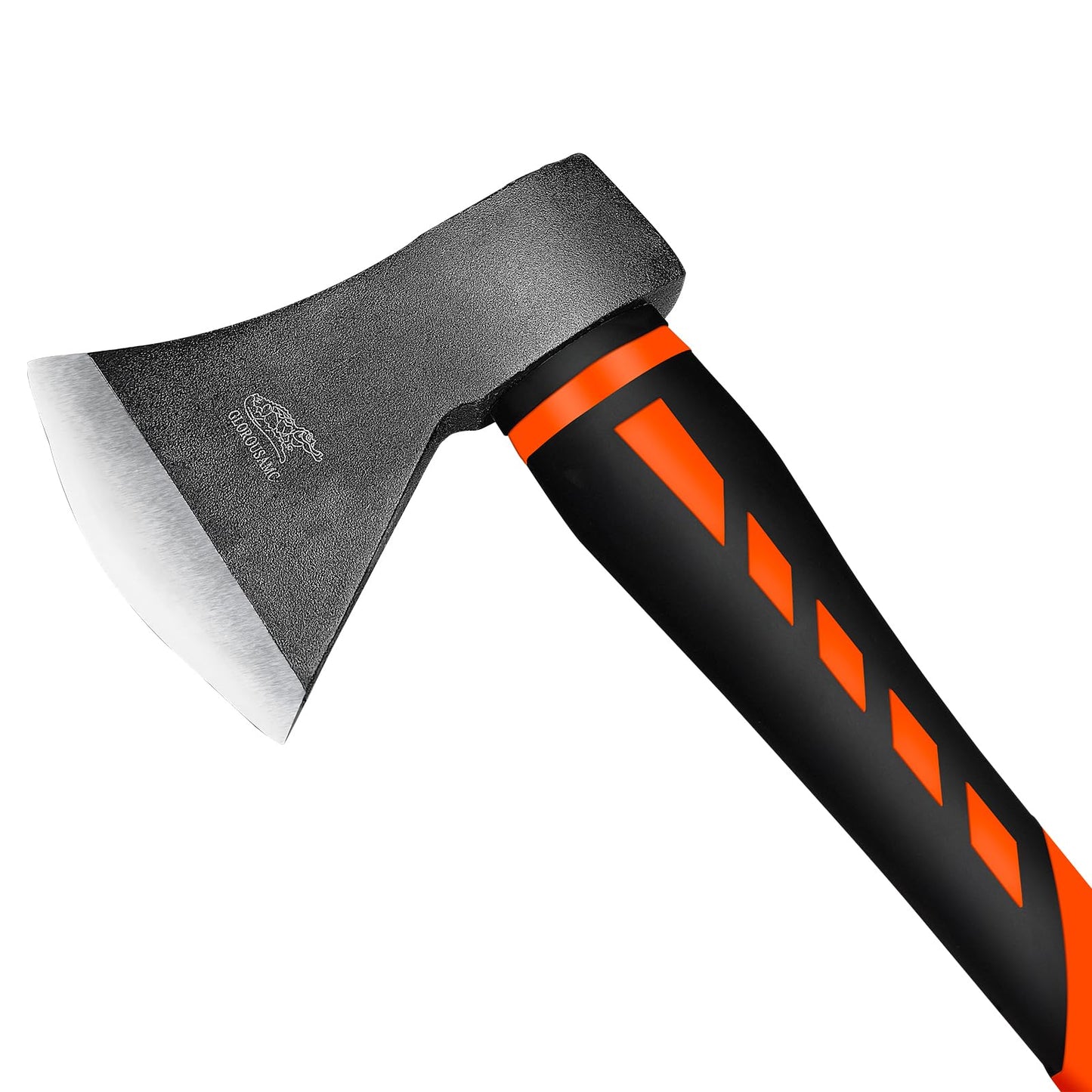 Chopping Axe, Hand Axe, Camp Hatchet for Splitting Kindling and Chopping Branches, Wood Chopping Axe 5.5 lb with 36-in Fiberglass Handle (L)