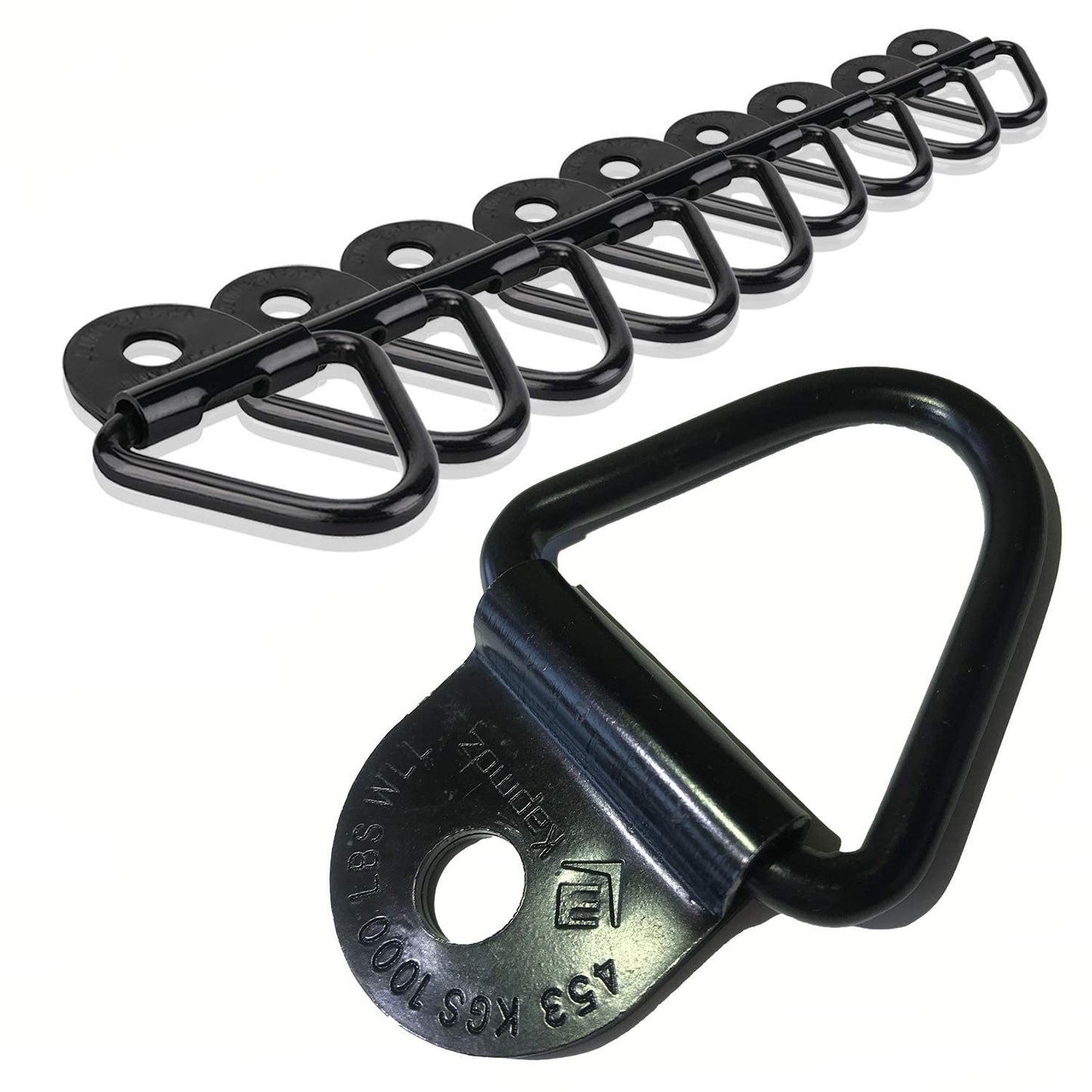 Heavy Duty Truck Bed Tie Down Anchors Rings Trailers Hook Cargo Bolt on V Ring Pickups Rail Accessories (10 Pack 10000 LBS)