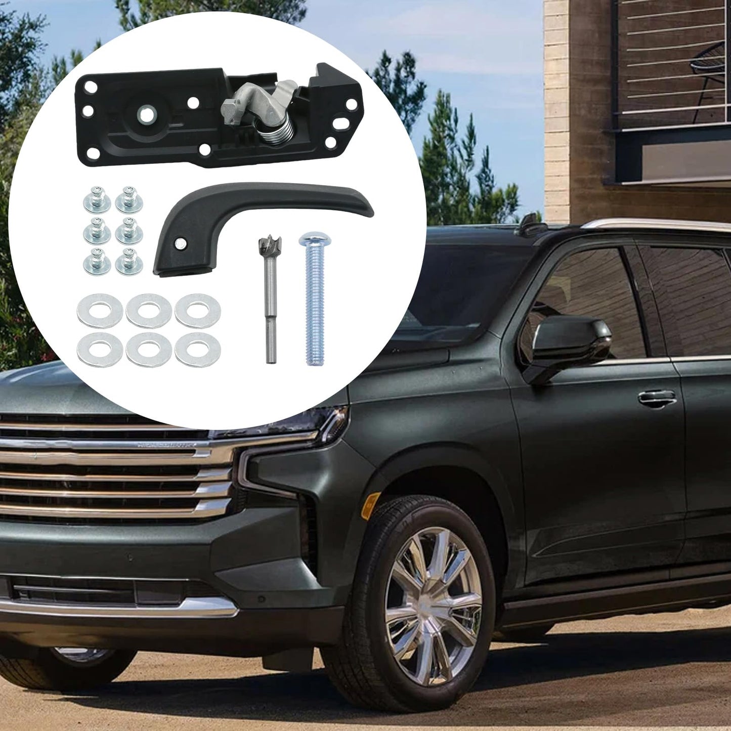 VIKKSAER 15936892 20871488 Interior Door Handle Kit (Front Left Drivers Side), Replacement for Chevrolet Silverado 1500 2007-2013 Suburban 1500 2007-2013 Tahoe 2007-2013, Replaces 91485 80374