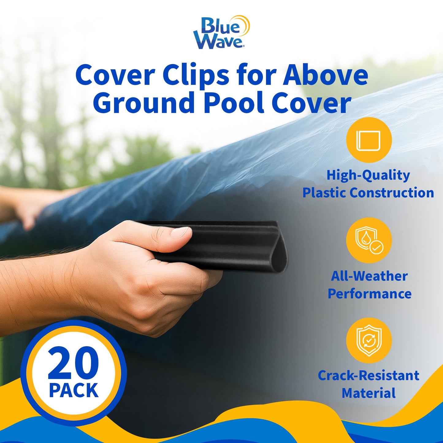 Blue Wave NW135-6 Winter Cover Clips, 30 Count (Cover clips ship in a variety of colors)
