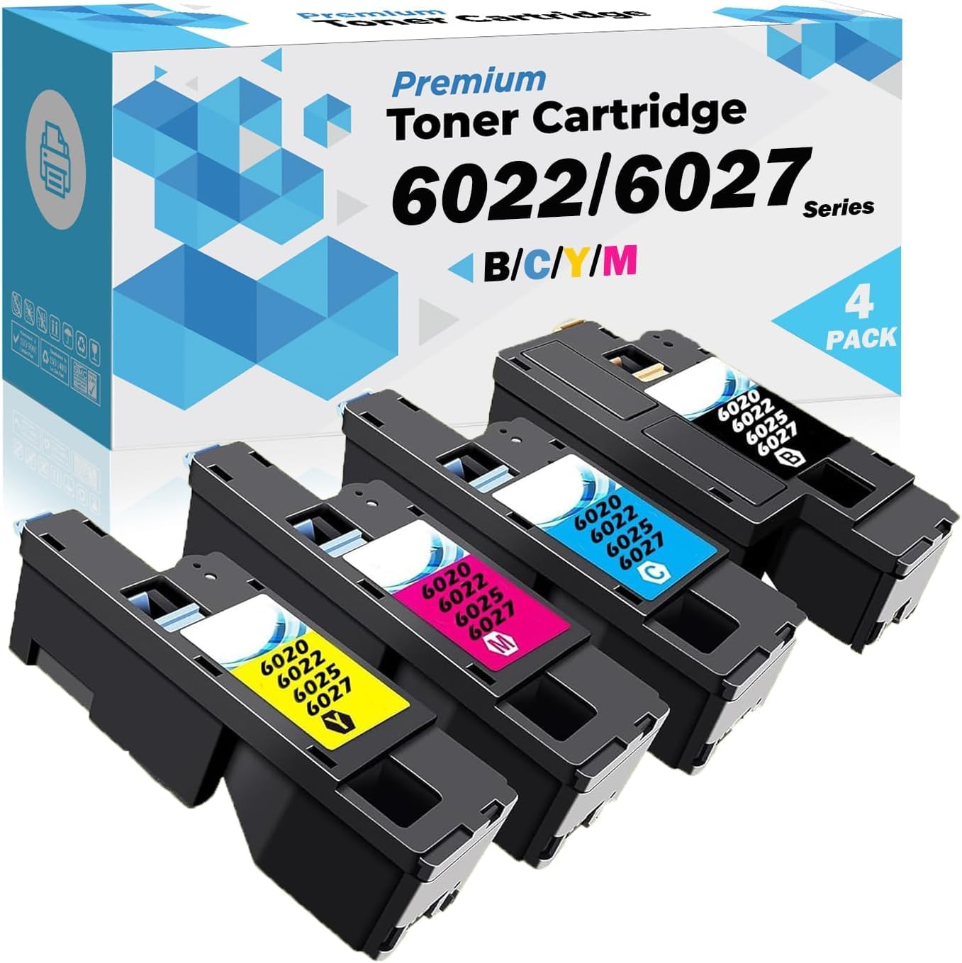 ULTMAX® Compatible Xerox Phaser 6020 6025 6022 6027 Combo BK/C/M/Y Cartridge BK 106R02759 / C 106R02756 / M 106R02757 / Y 106R02758 Phaser 6020 6022/NI WorkCentre 6025 WorkCentre 6027/NI (1 Set )