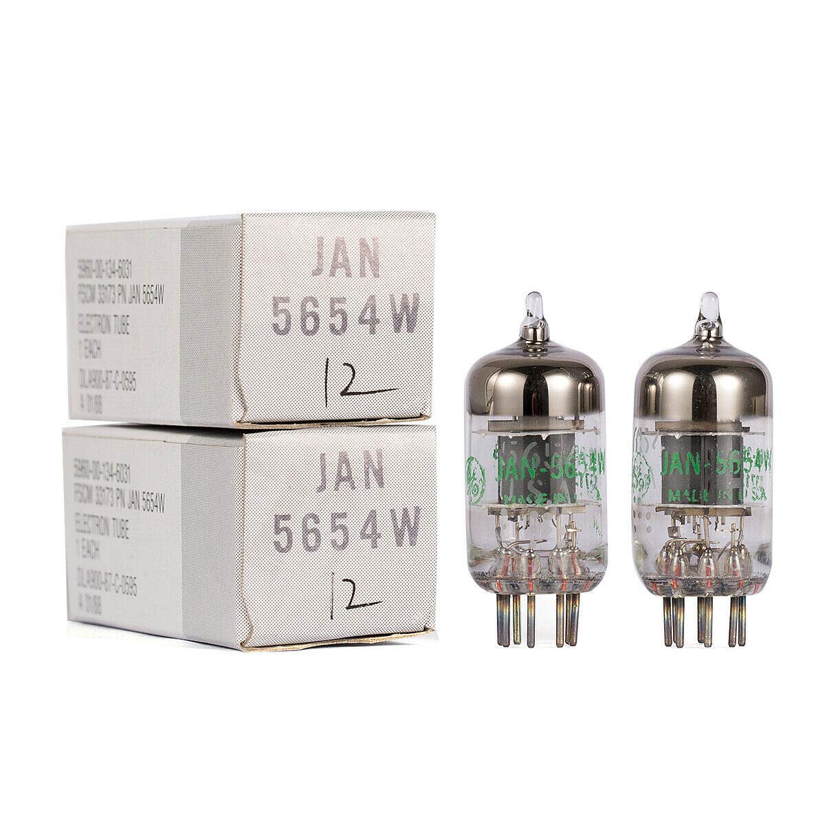 Matched Pair 7-Pin GE JAN 5654W Vacuum Tubes Upgrade for 6AK5 6J1 6Ж1 EF95 6J1P