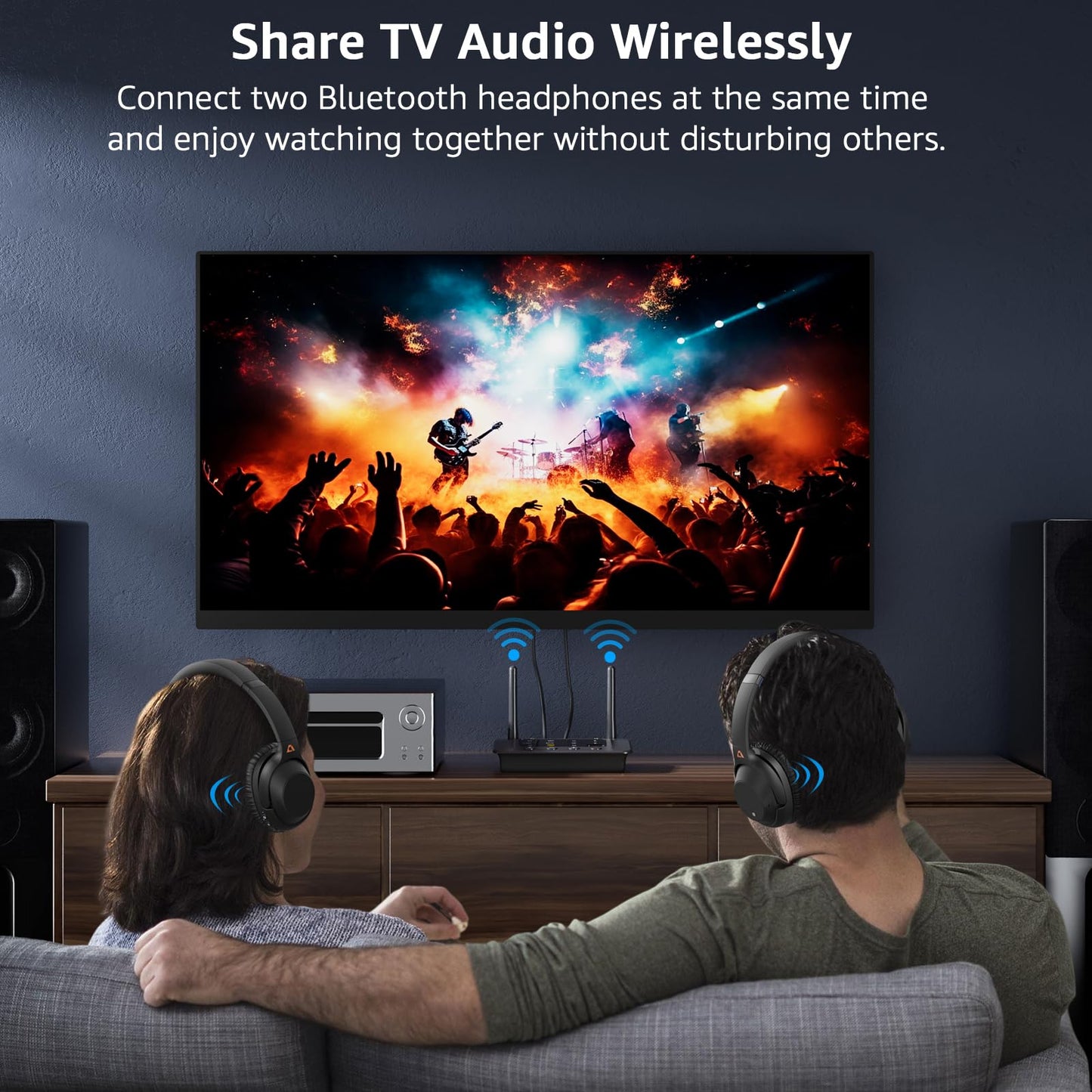 1Mii B03S Bluetooth 5.3 Transmitter Receiver for TV Home Stereo, Wireless Audio Adapters with Audiophile DAC, aptX LL/HD/AD, Dual Link, Upgrade USB Drive Input, Optical RCA AUX 3.5mm Inputs/Outputs