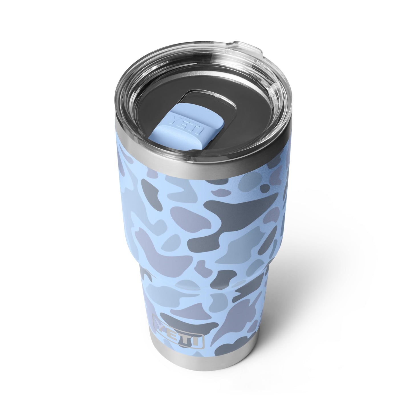 YETI Rambler 30 oz Tumbler, Stainless Steel, Vacuum Insulated with MagSlider Lid, Blue Camo