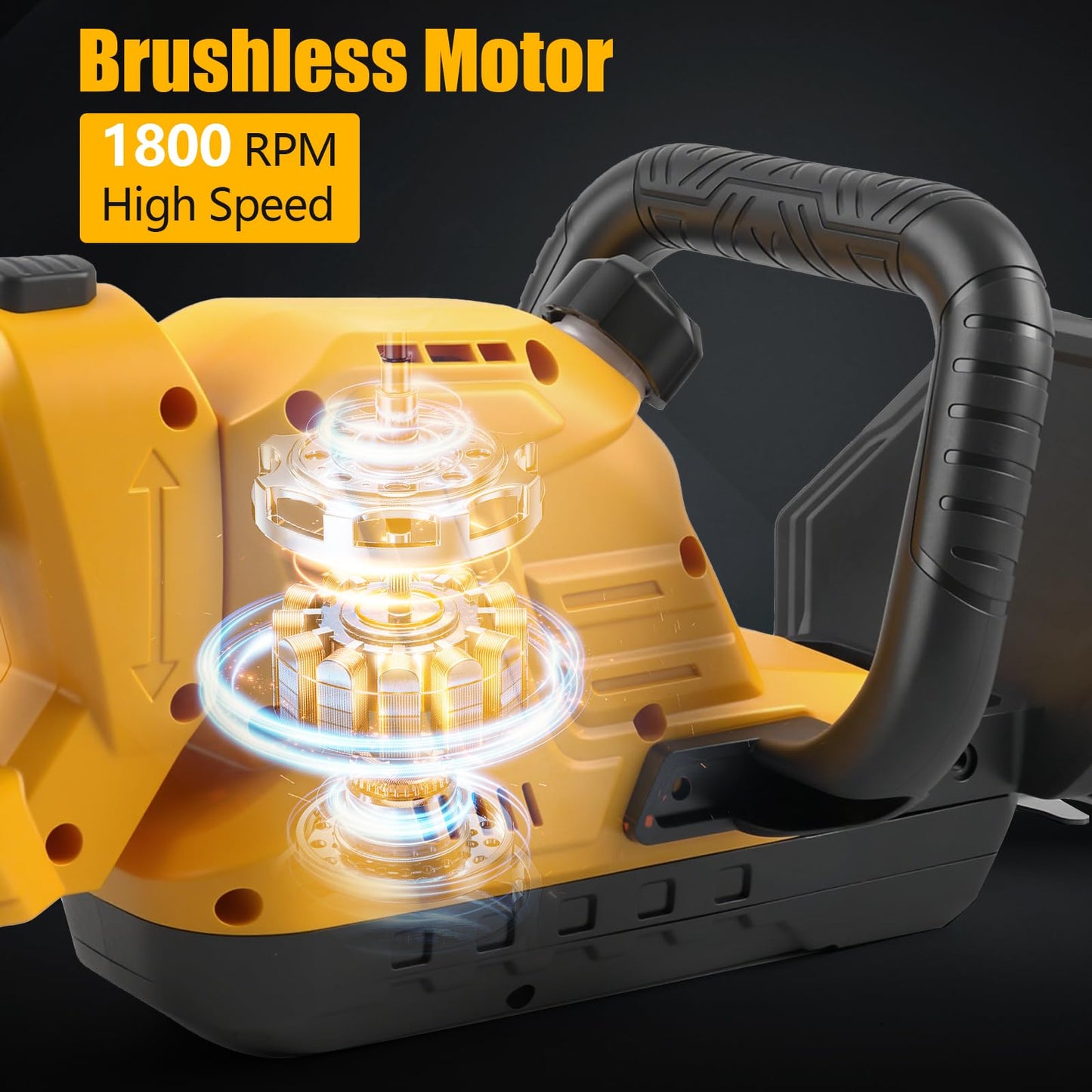 Cordless Hedge Trimmer Compatible with DeWalt 20V, 22" Dual-Action Blade, 1800RPM Brushless Motor, 3/5" Cutting Capacity, Bare Tool Only (No Battery/Charger)